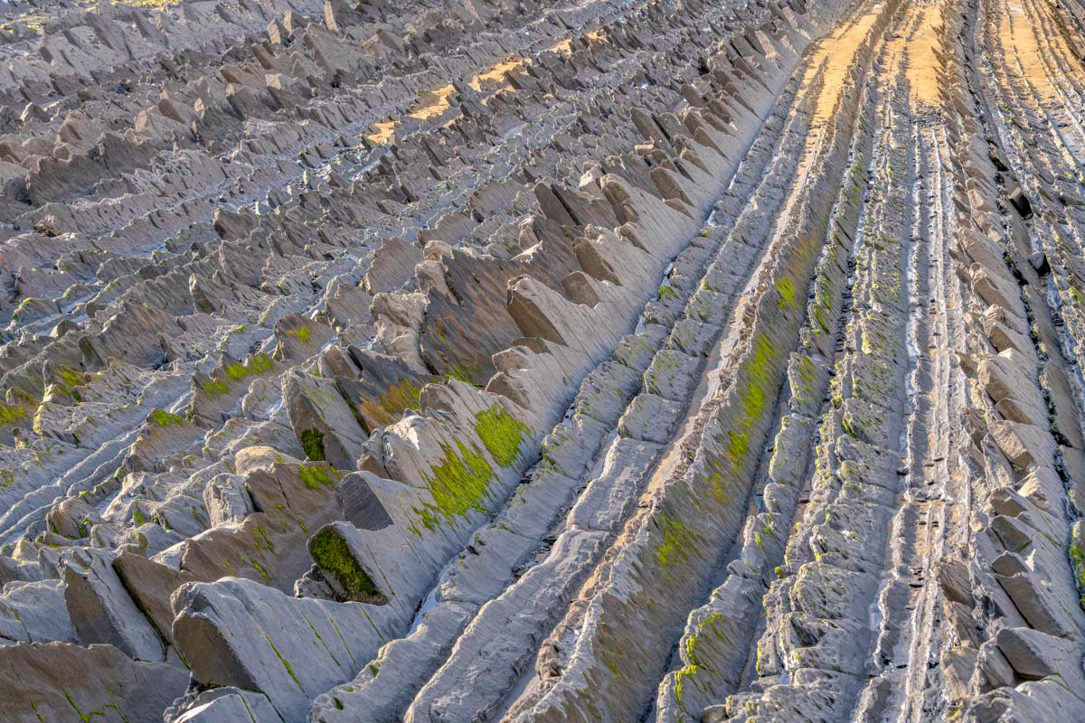 endless layers of flysch leading to the sea