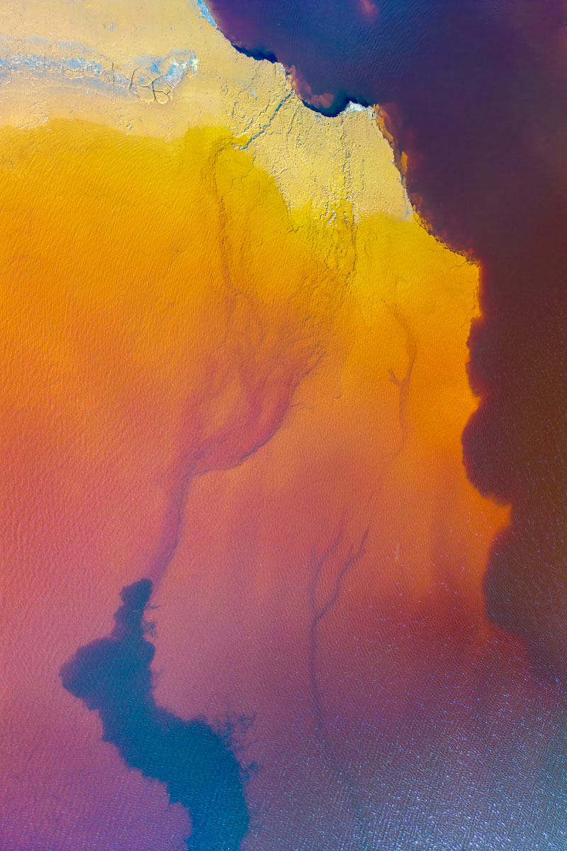 drone footage of a nearby reservoir