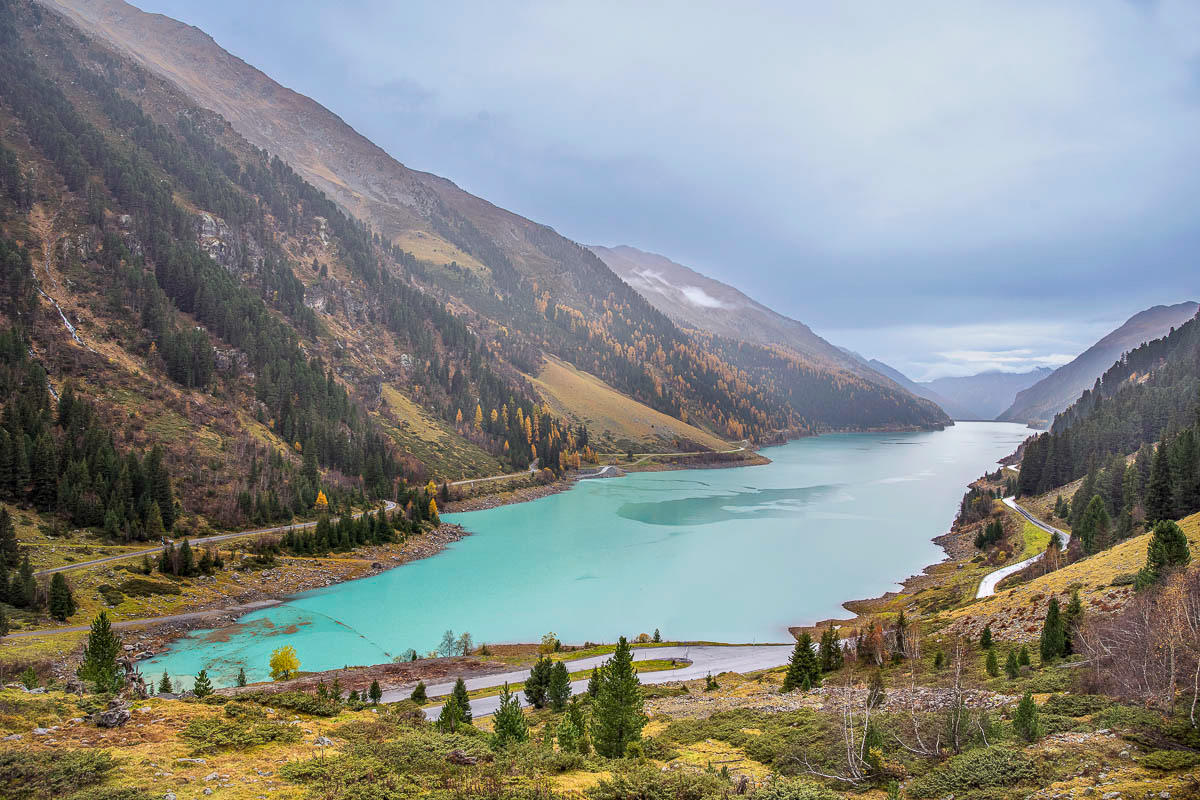 a beautiful blue mountain lake