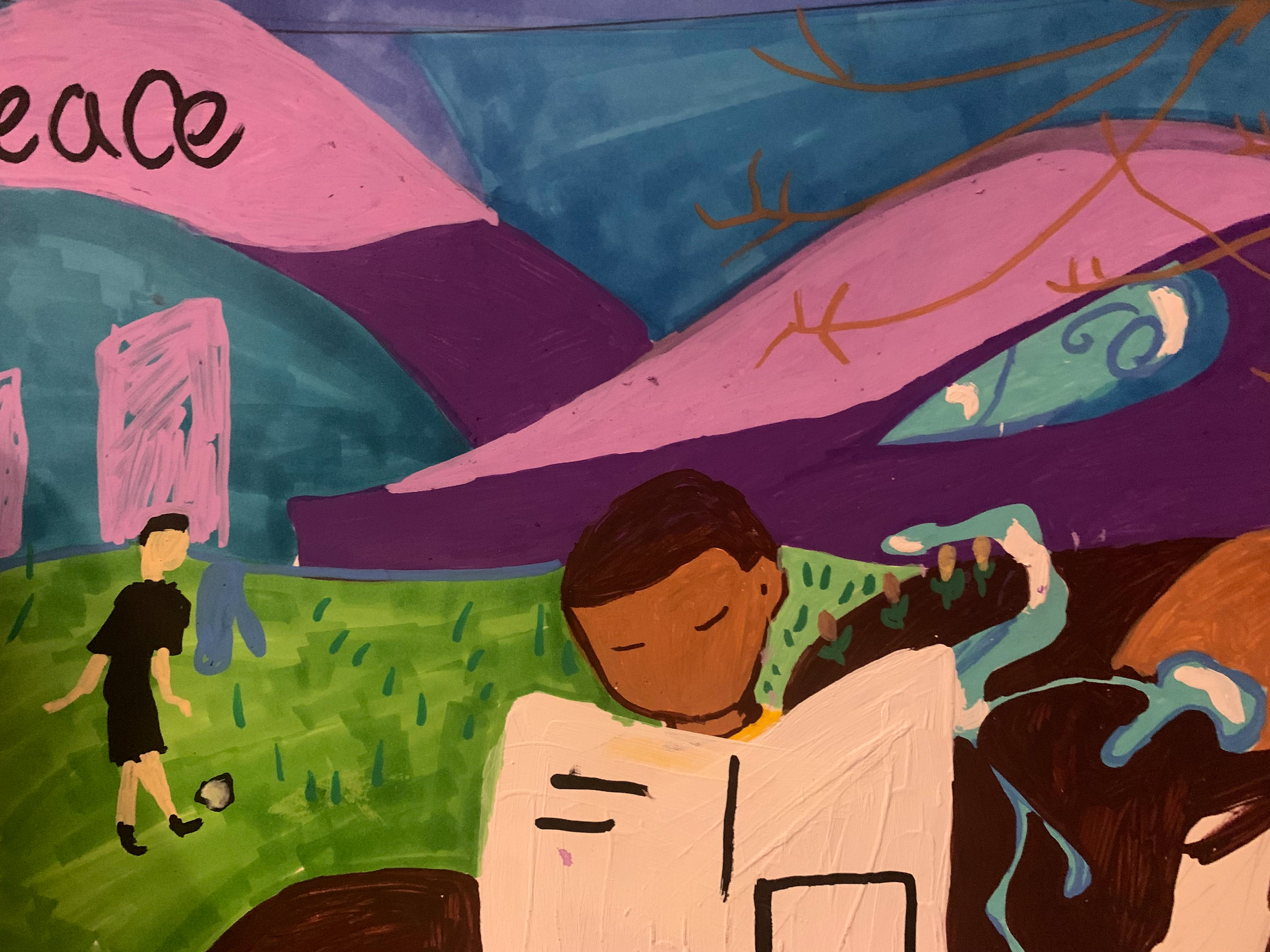 I grew up near uphams for my whole life and this mural has been there as long as I can remember. It shows the community and what’s in it