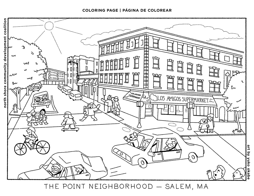 urban community coloring pages