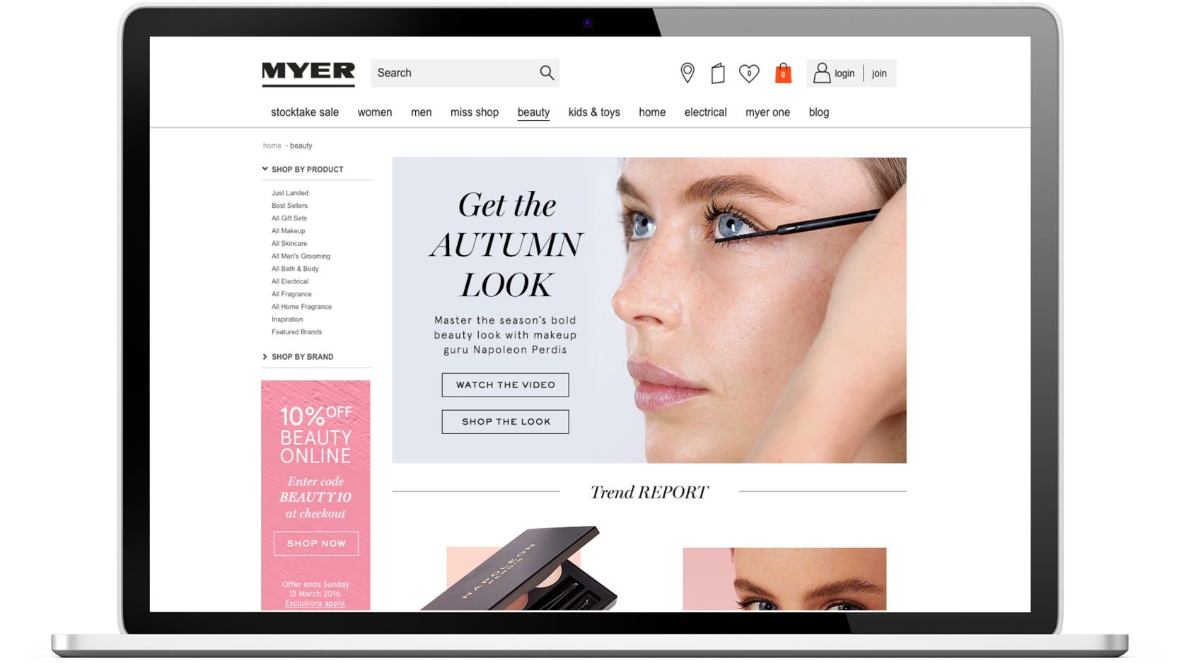 Myer Catalogue: Beauty Redefined - Autumn 2016