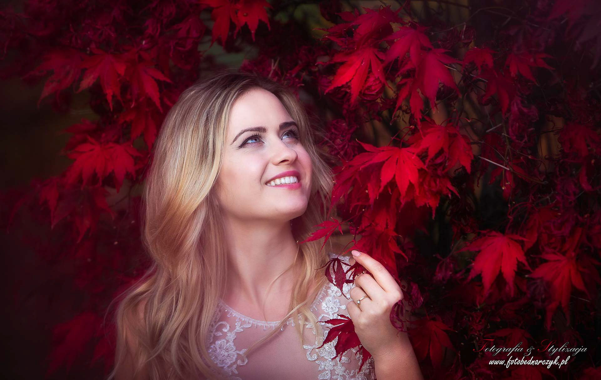 jesienna sesja ślubna