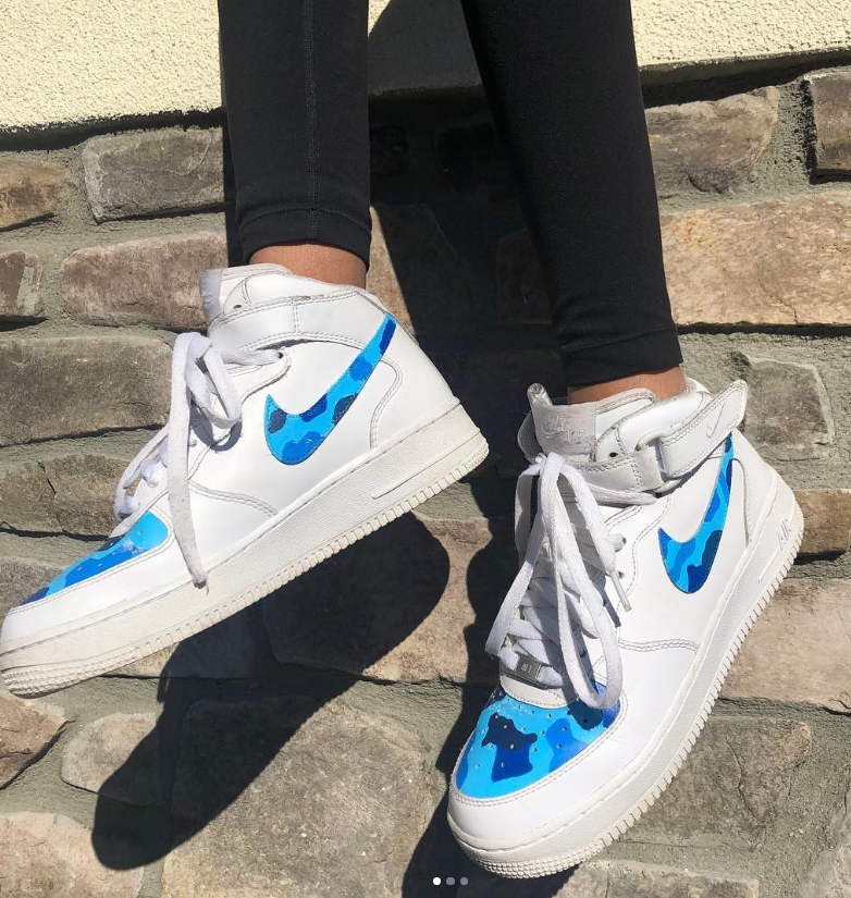 Blue Camo Air Force 1's