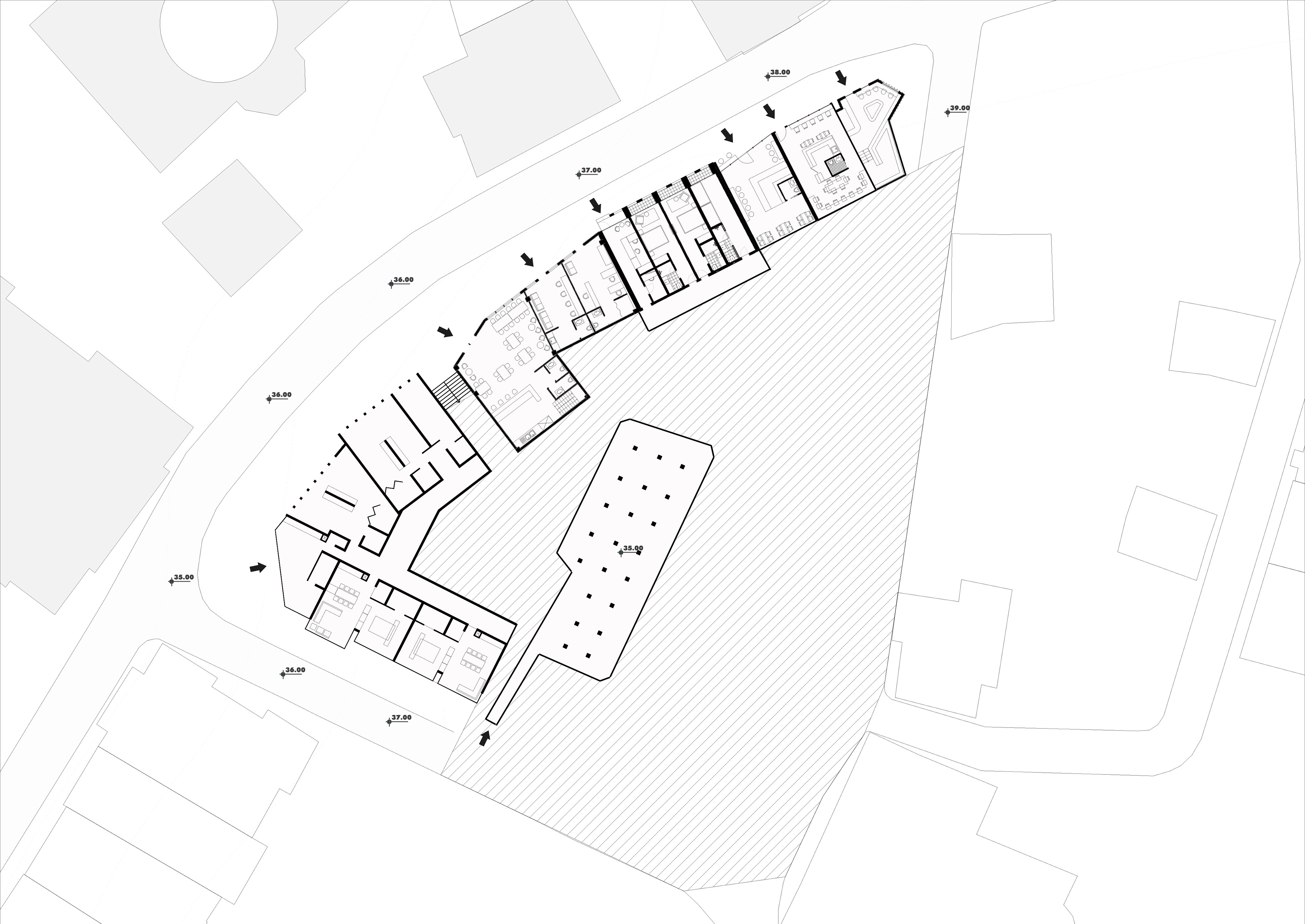 Ground Level of the northern side of the block showing historical cistern found on site