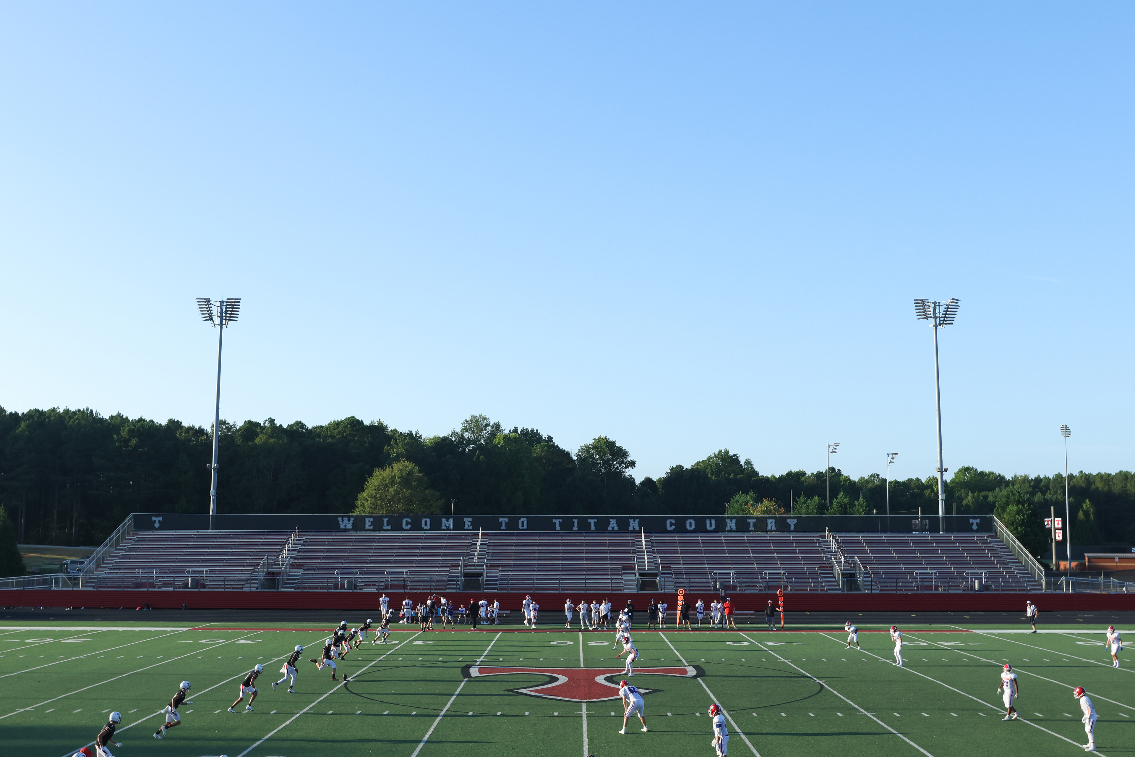 The second half of the game is set to go as the North Oconee ninth grade football team kicks off against Jefferson high school at home on Sept. 19, 2024.