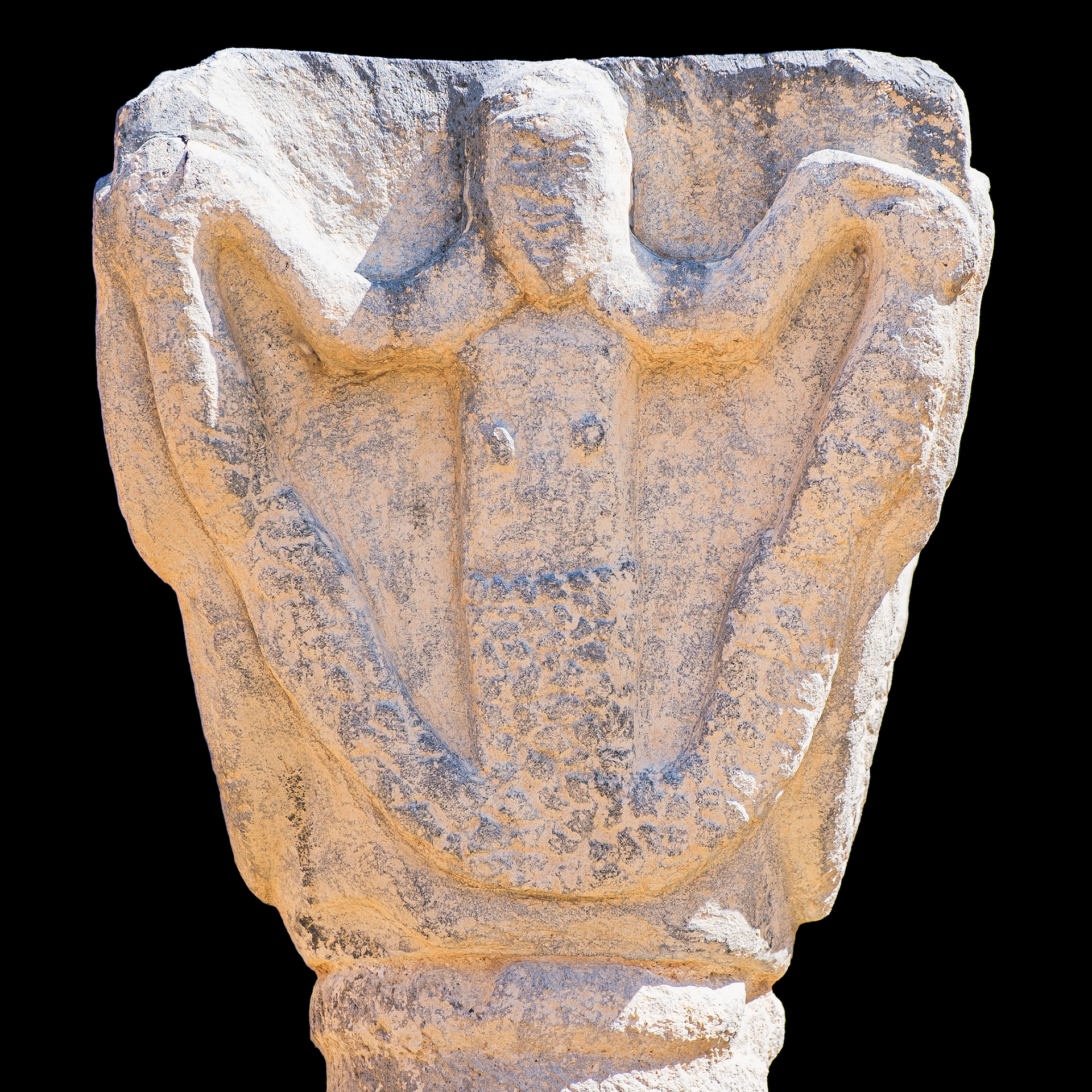 Reproducció de la sirena d'un capitell de Sant Miquel de Fluvià