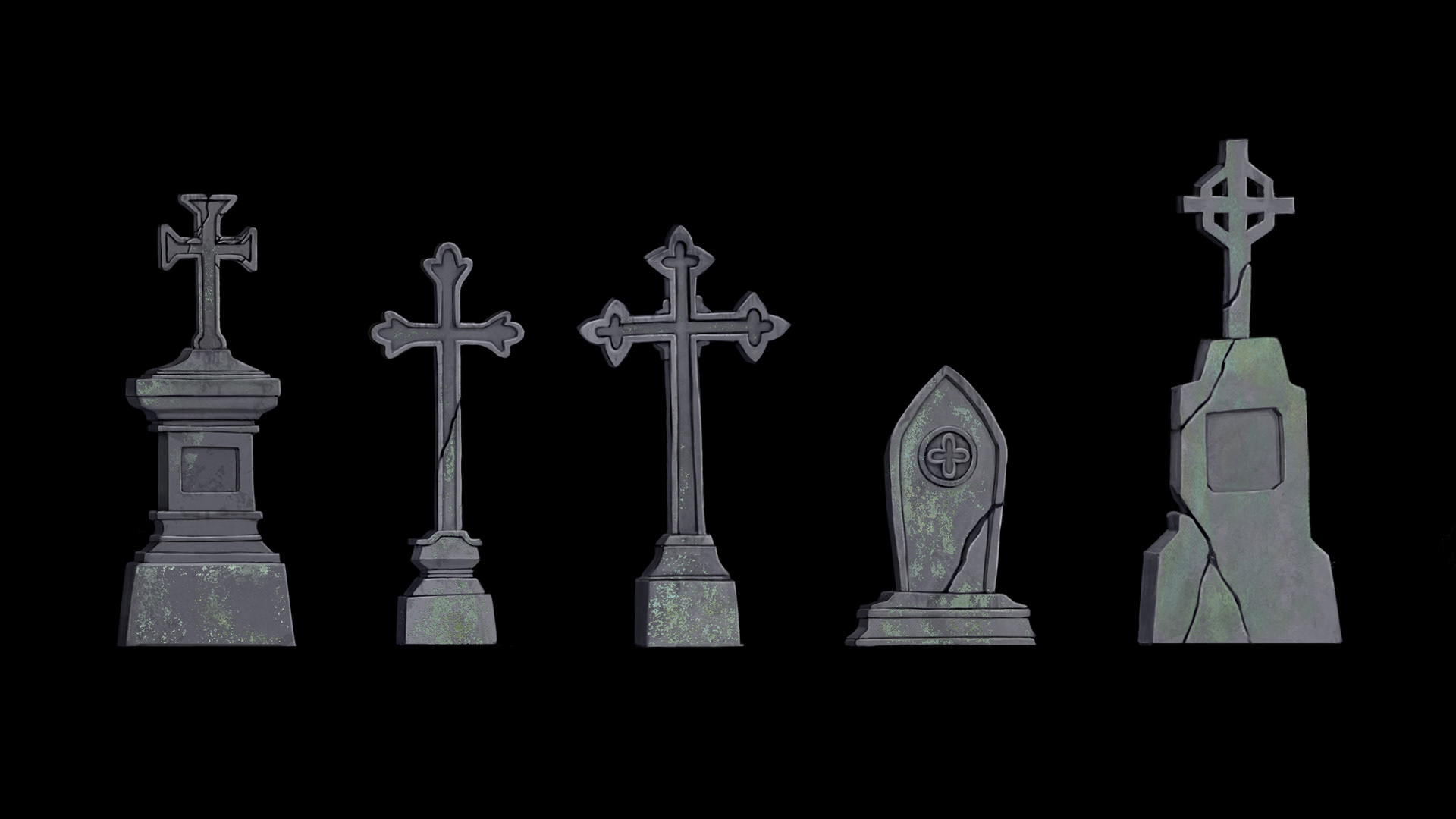 Tombstone design for a graveyard enviroment (2023).