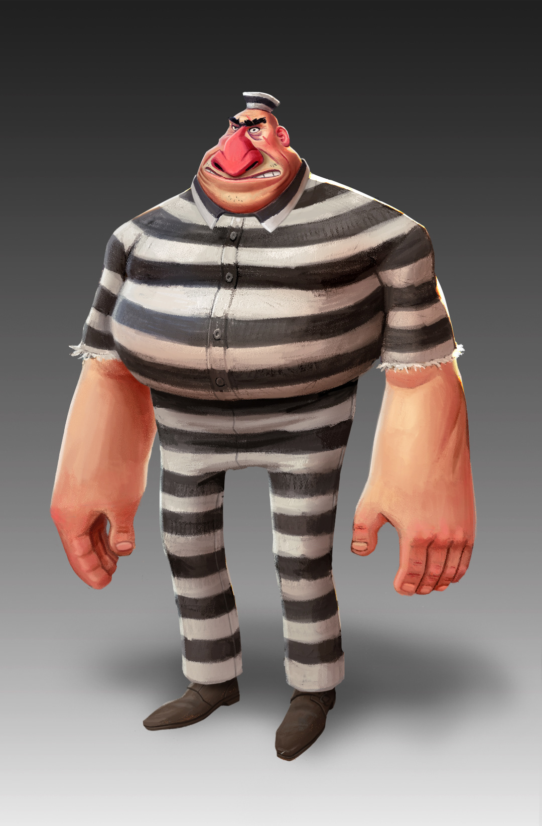 Character design of a 1950's imprisoned crook. (2022)
