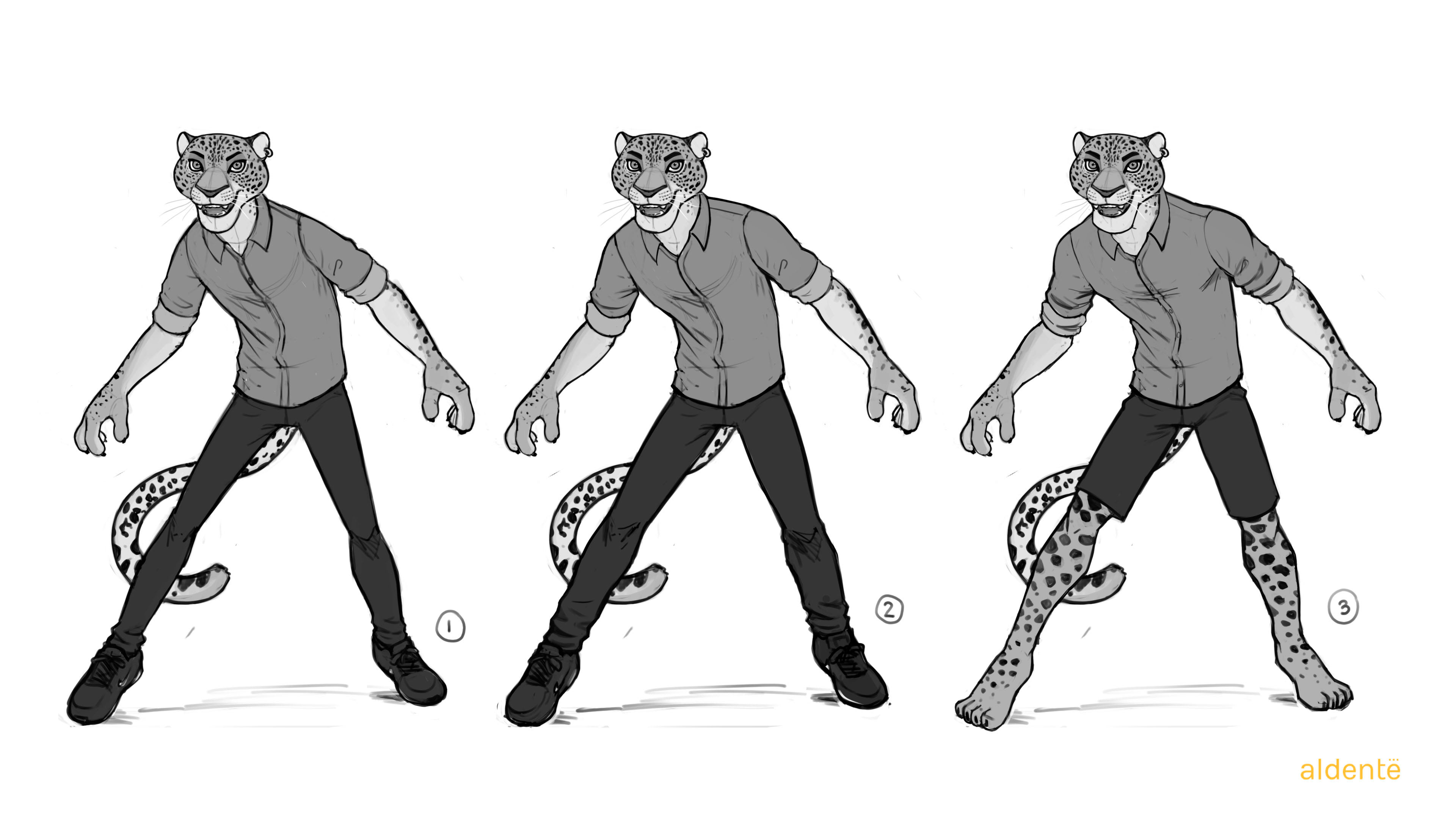 Final variants of a character design made for Aldente studio (2023).