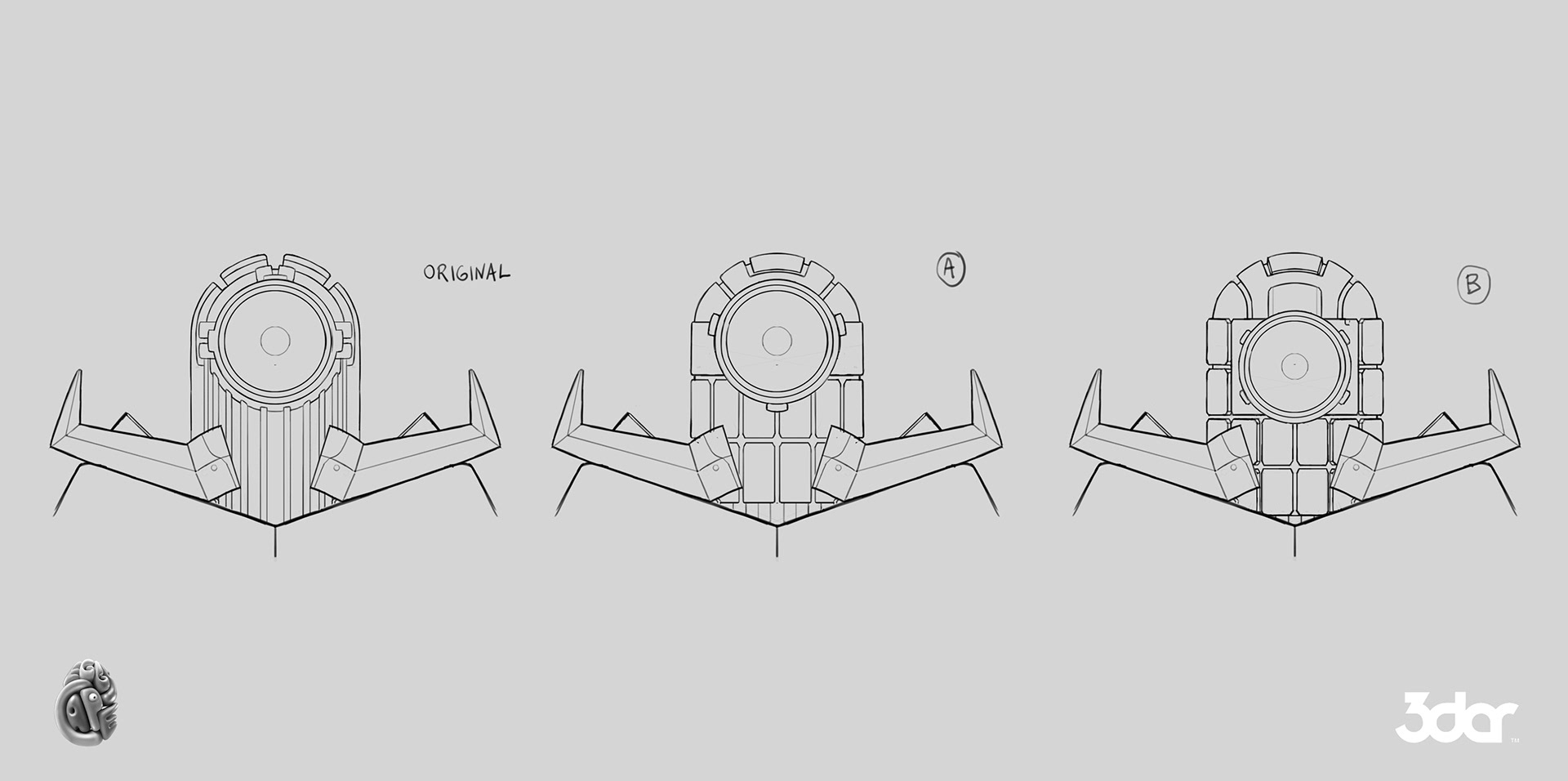 Internal head variants of the robot for Eggstories (2022).