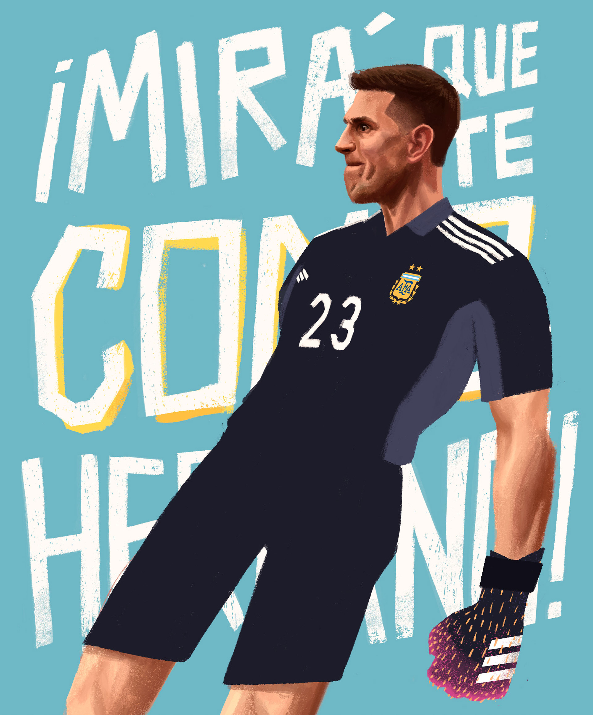 Argentina's national team goalkeeper Emiliano Martínez.