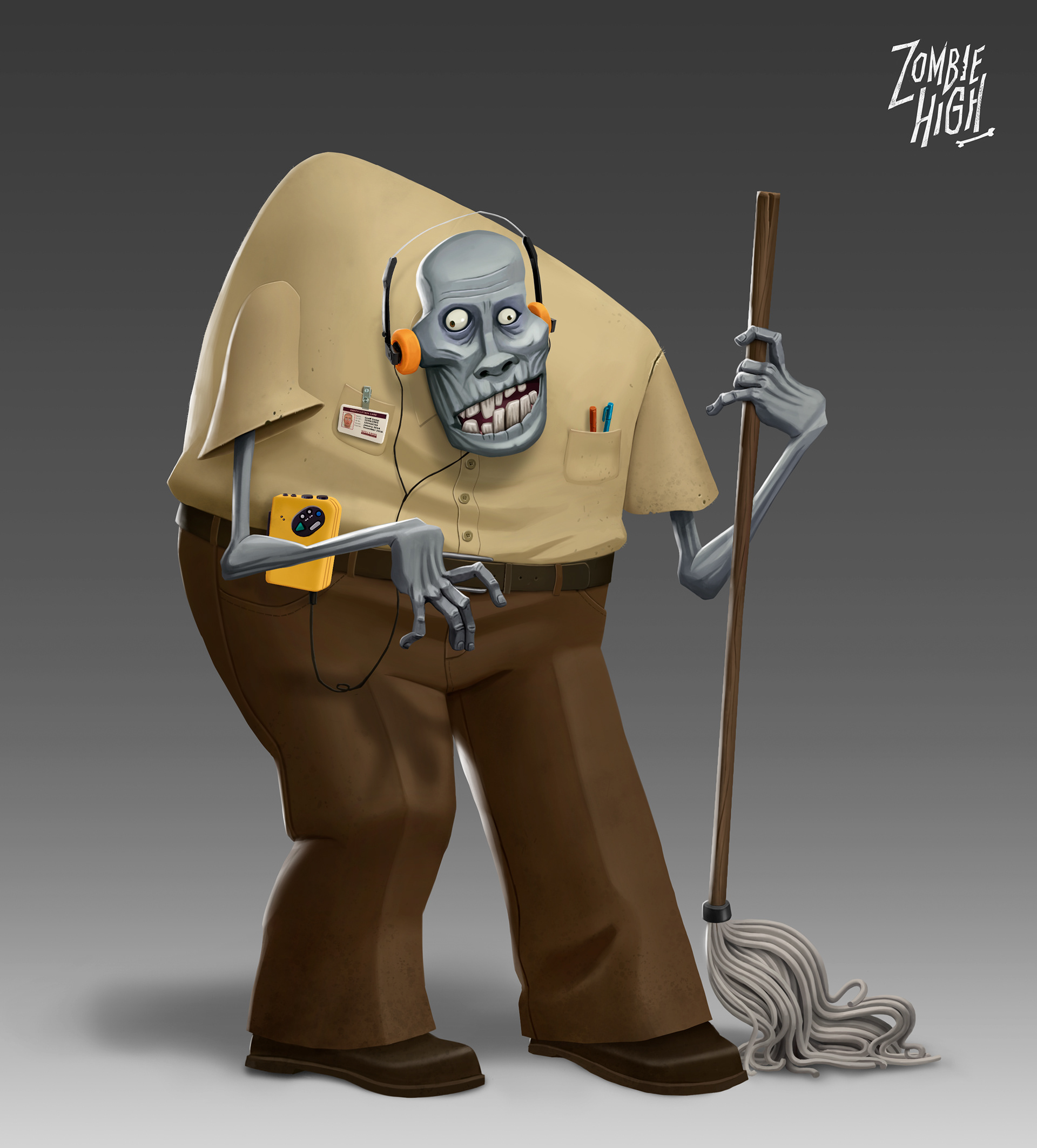 The zombie janitor. Original character design. (2022)