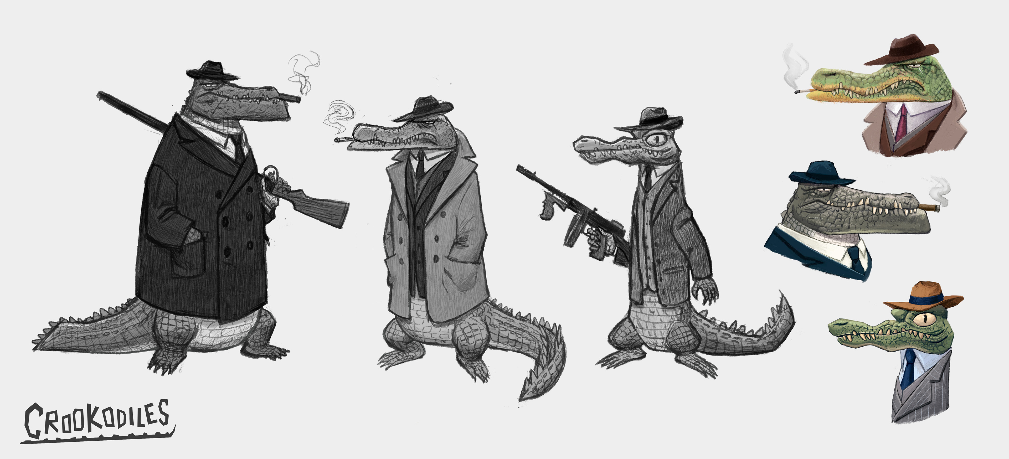 A line up of gangster crocs I designed for fun. (2021)
