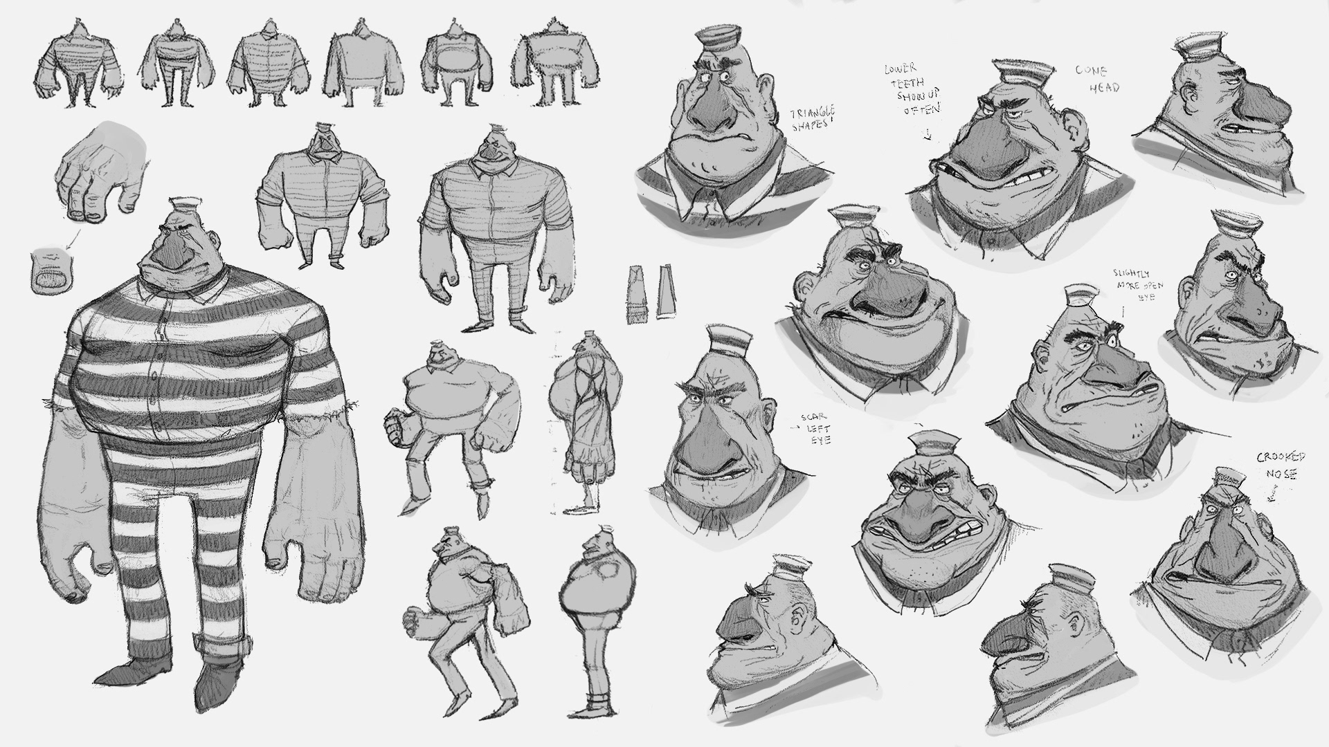 Character exploration for 1950's prisoner. (2022)