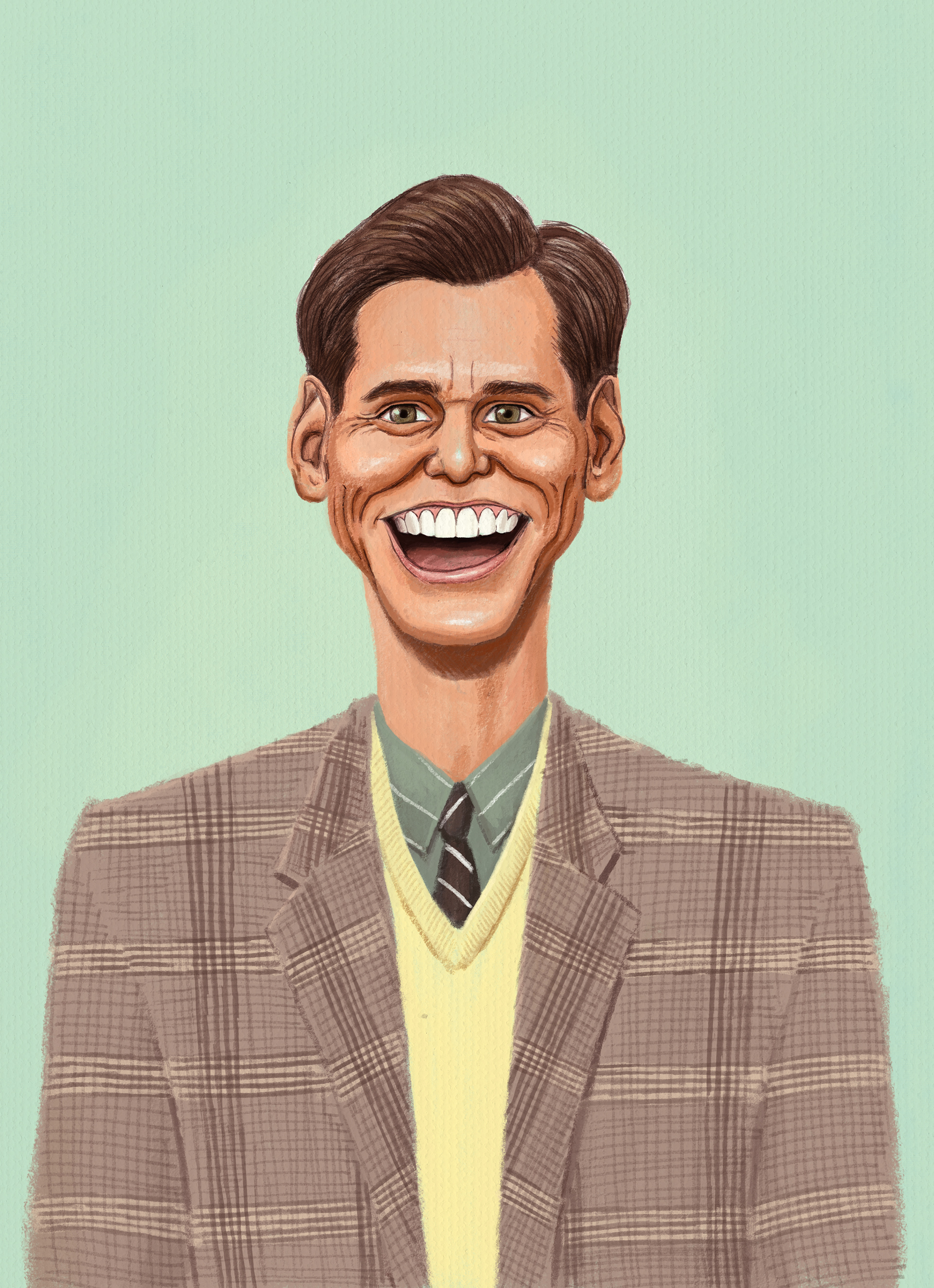 Jim Carrey portrait inspired by The Truman Show.