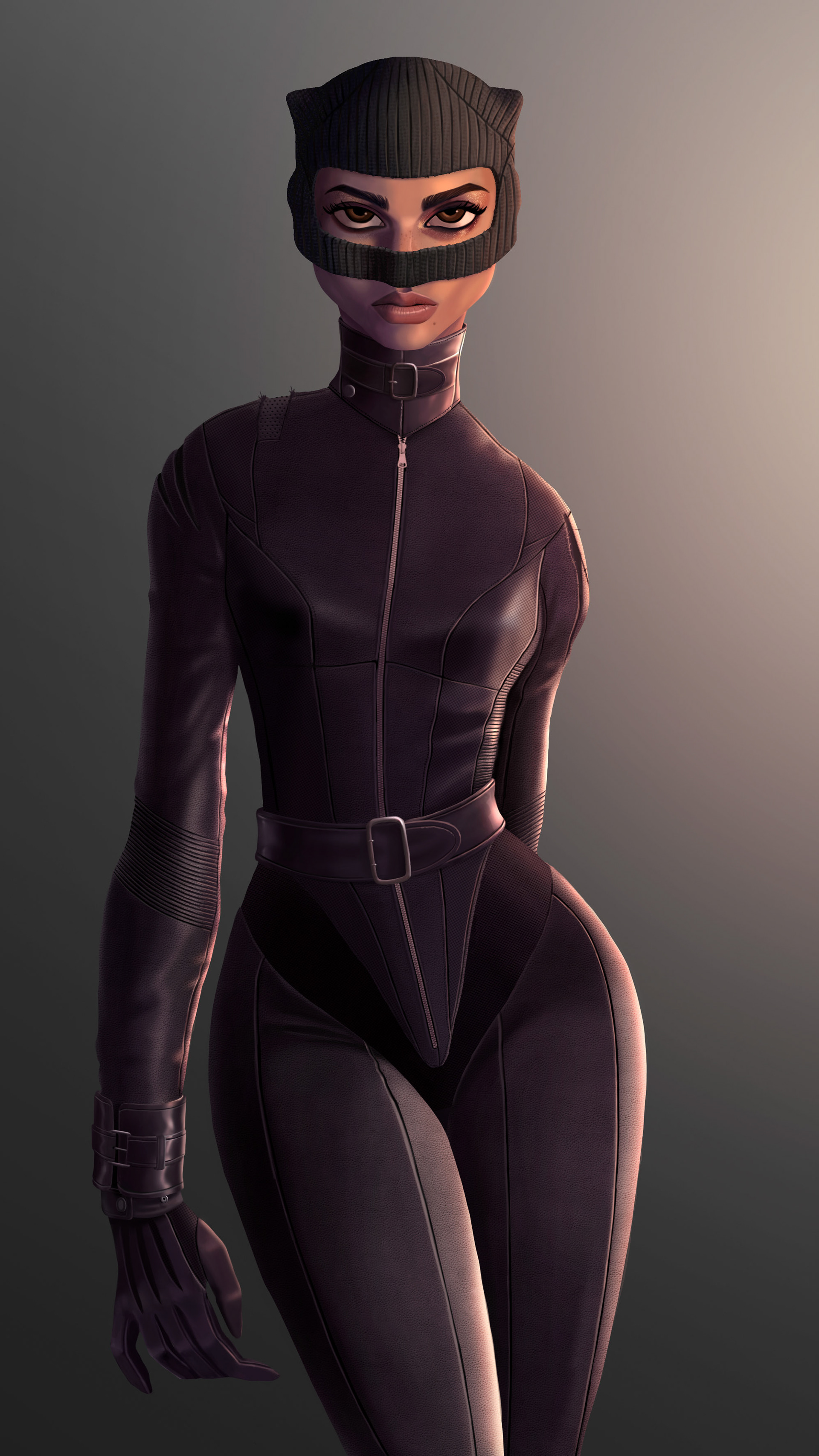 Cat woman inspired by Zöe Kravitz in The Batman (2022).
