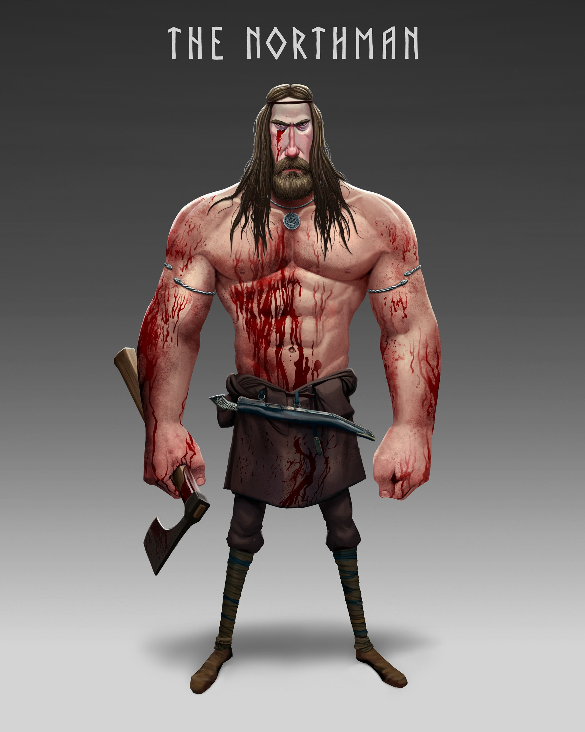 Character design inspired by Amleth from Robert Eggers's The Northman (2022).