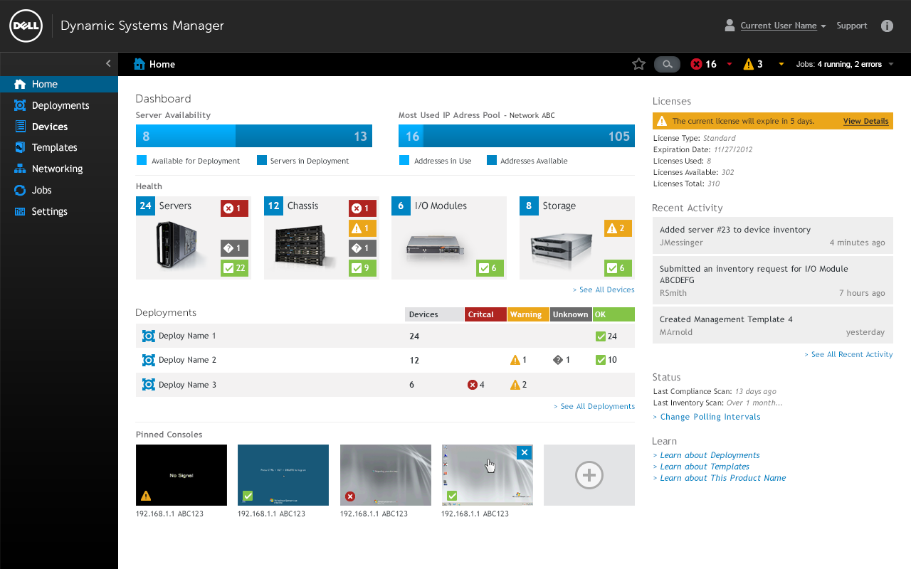 Dynamic System Manager - Home - C3