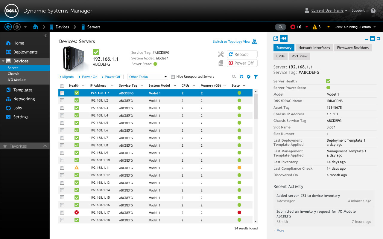 Dynamic System Manager - Master Detail View - C3