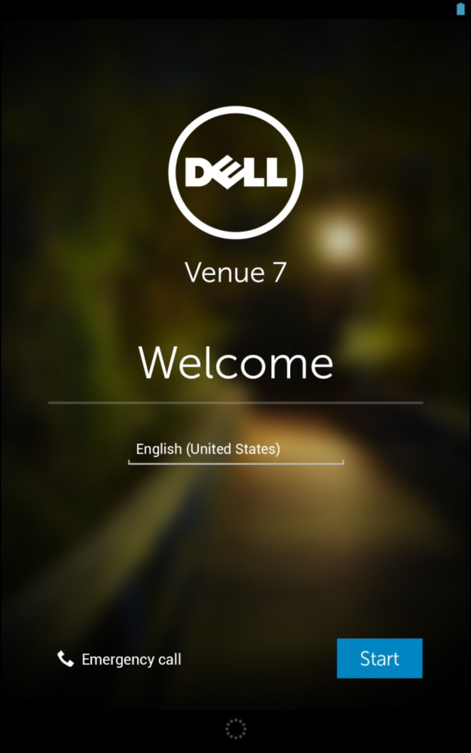 OOBE - Initial Welcome Screen