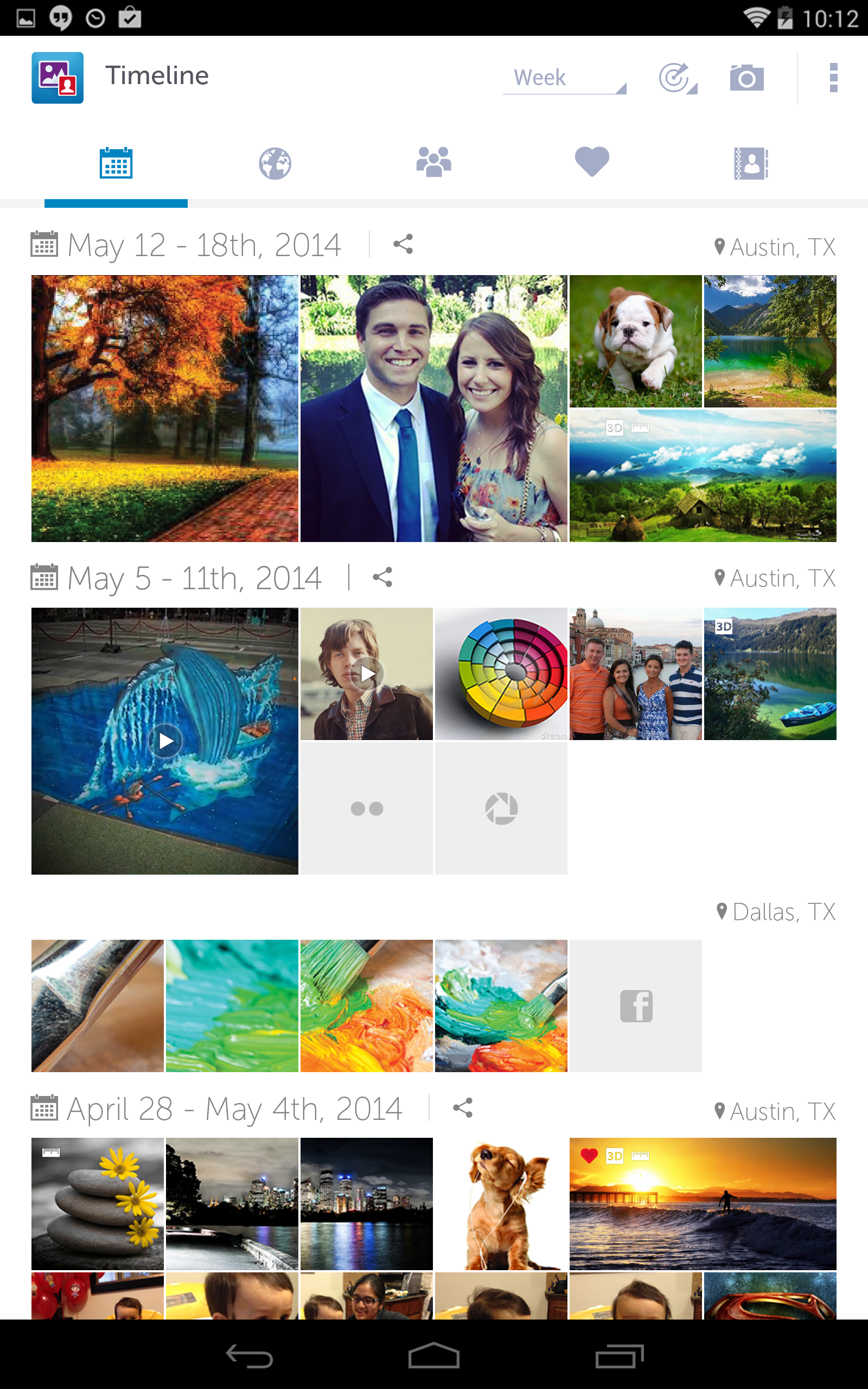 Primary timeline view