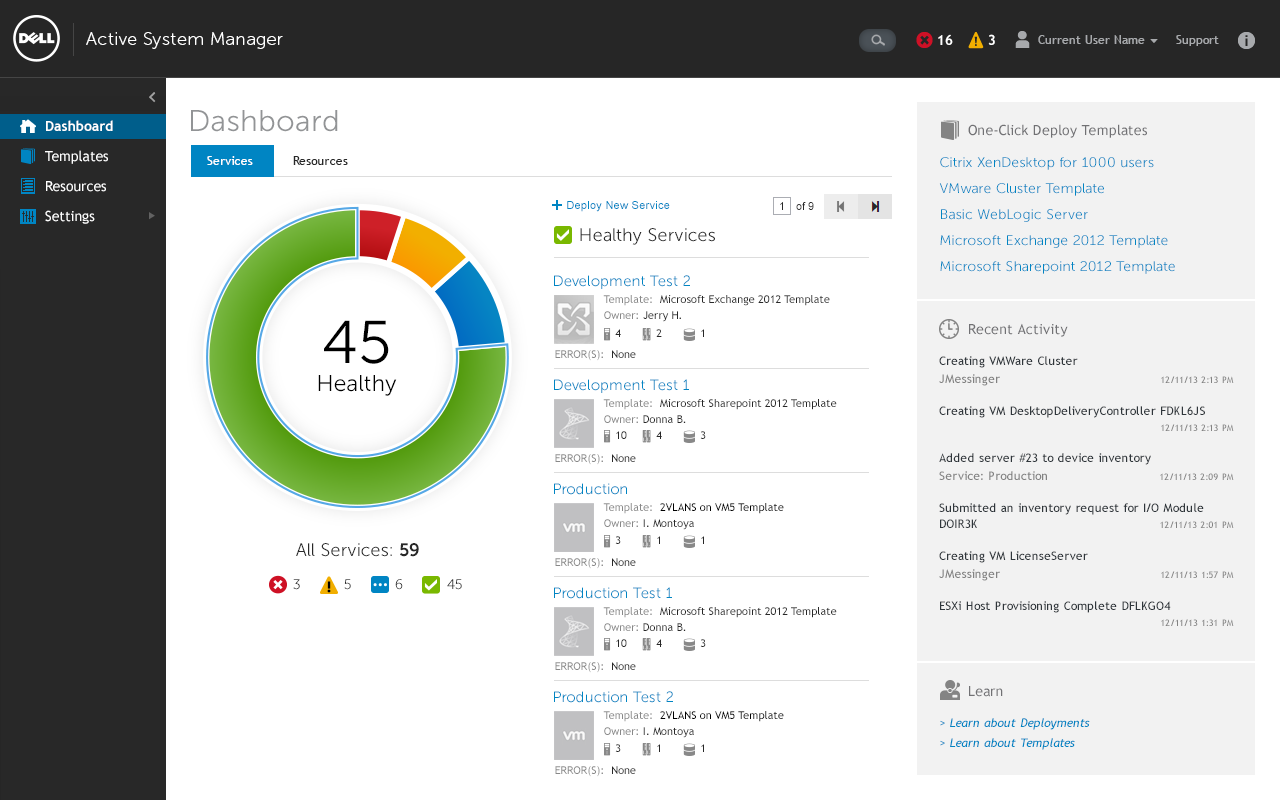 Active System Manager - Dashboard - C3