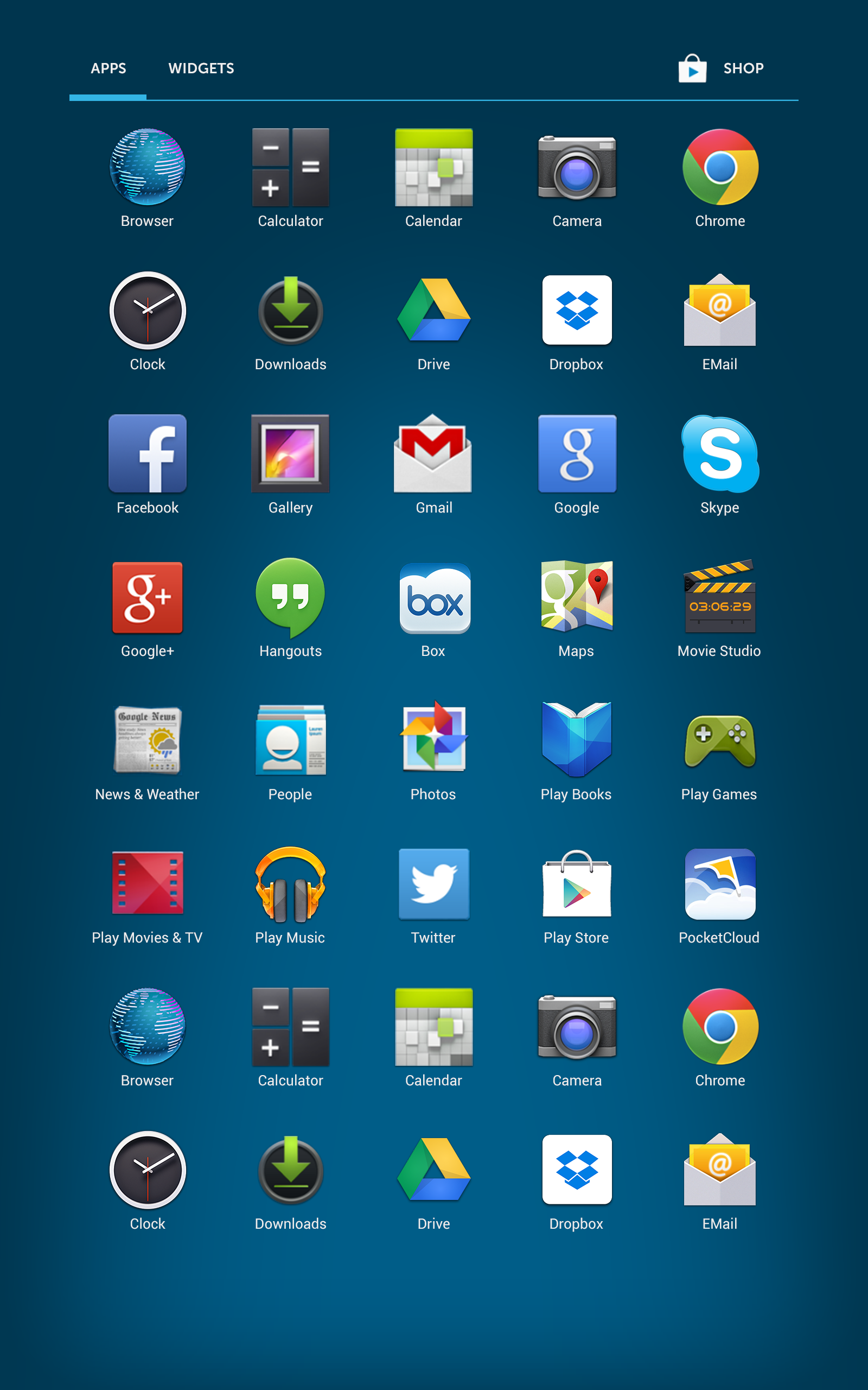 Example Stylized OS Screen