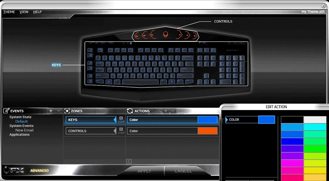 Keyboard Lighting Interface