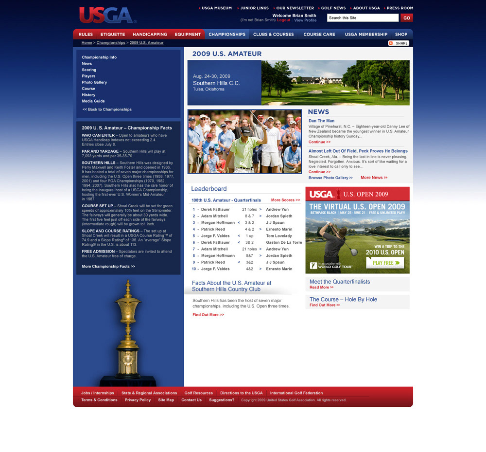 Example Championship Page