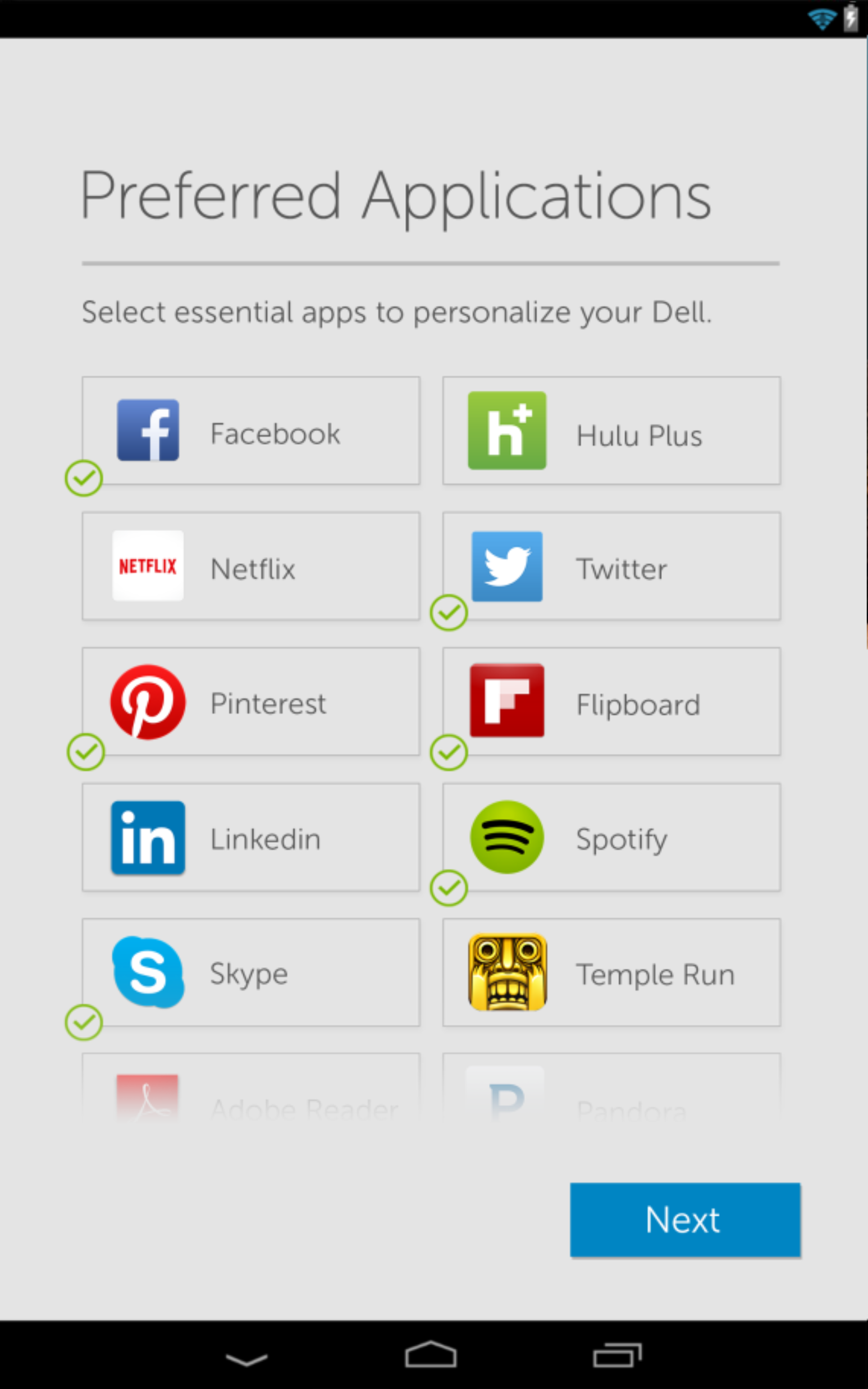 OOBE - Preferred Applications