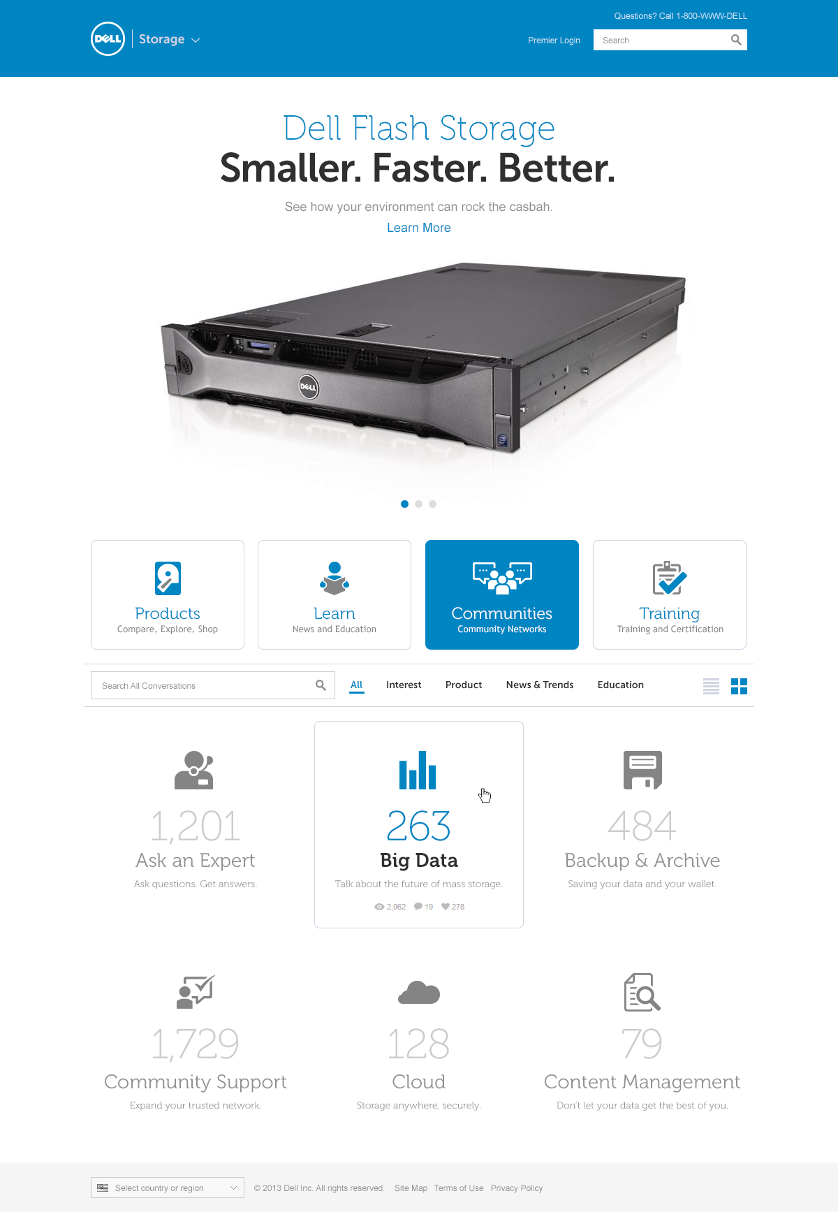 Dell Storage Website