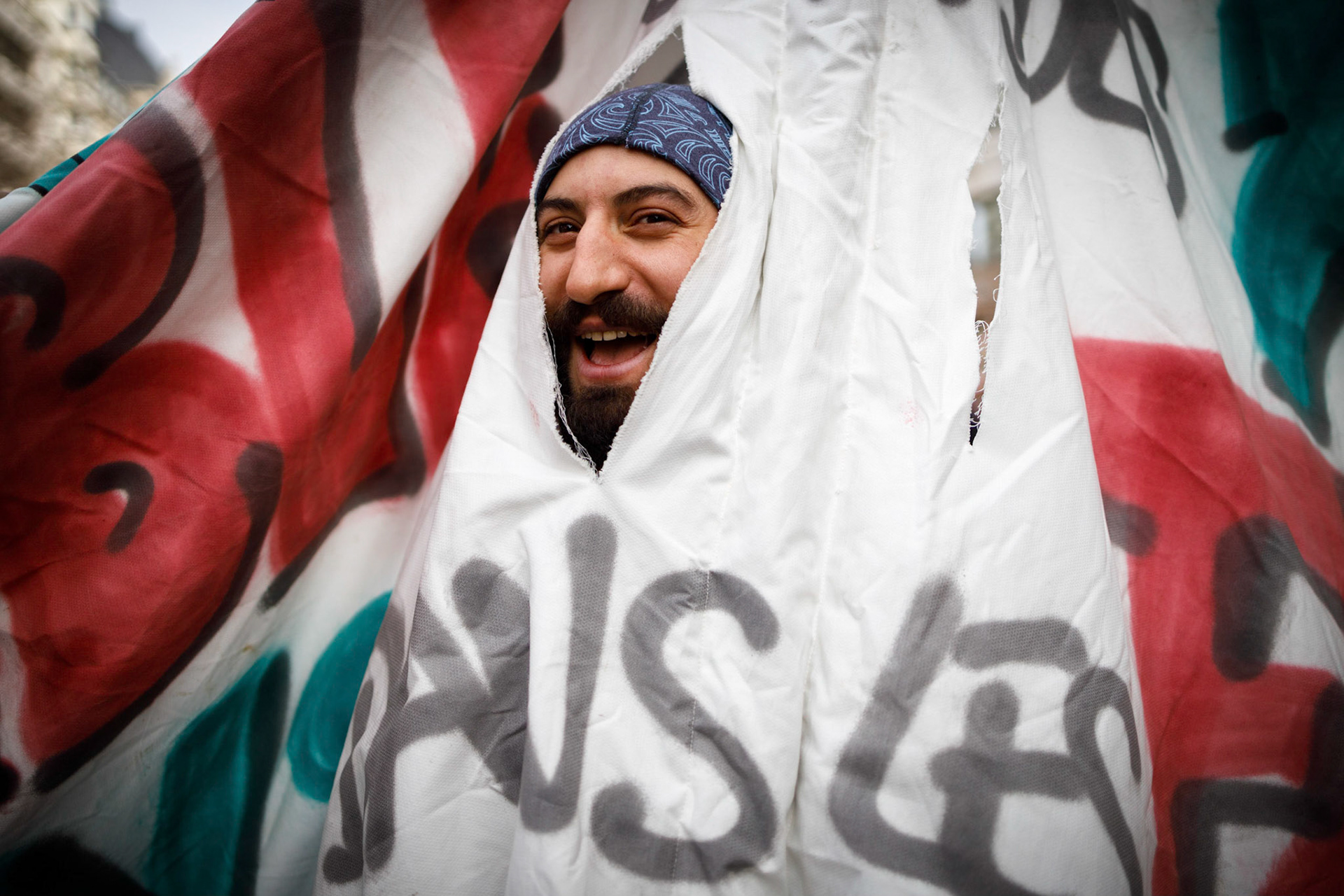 Manifestation contre la réforme des retraites, à l'appel d'une intersyndicale (CGT, FO, Solidaires, UNEF...) à la suite de l'annonce de l'utilisation de l'article 49-3, par le gouvernement, le 03/03/2020.Paris, FRANCE - 03/03/2020