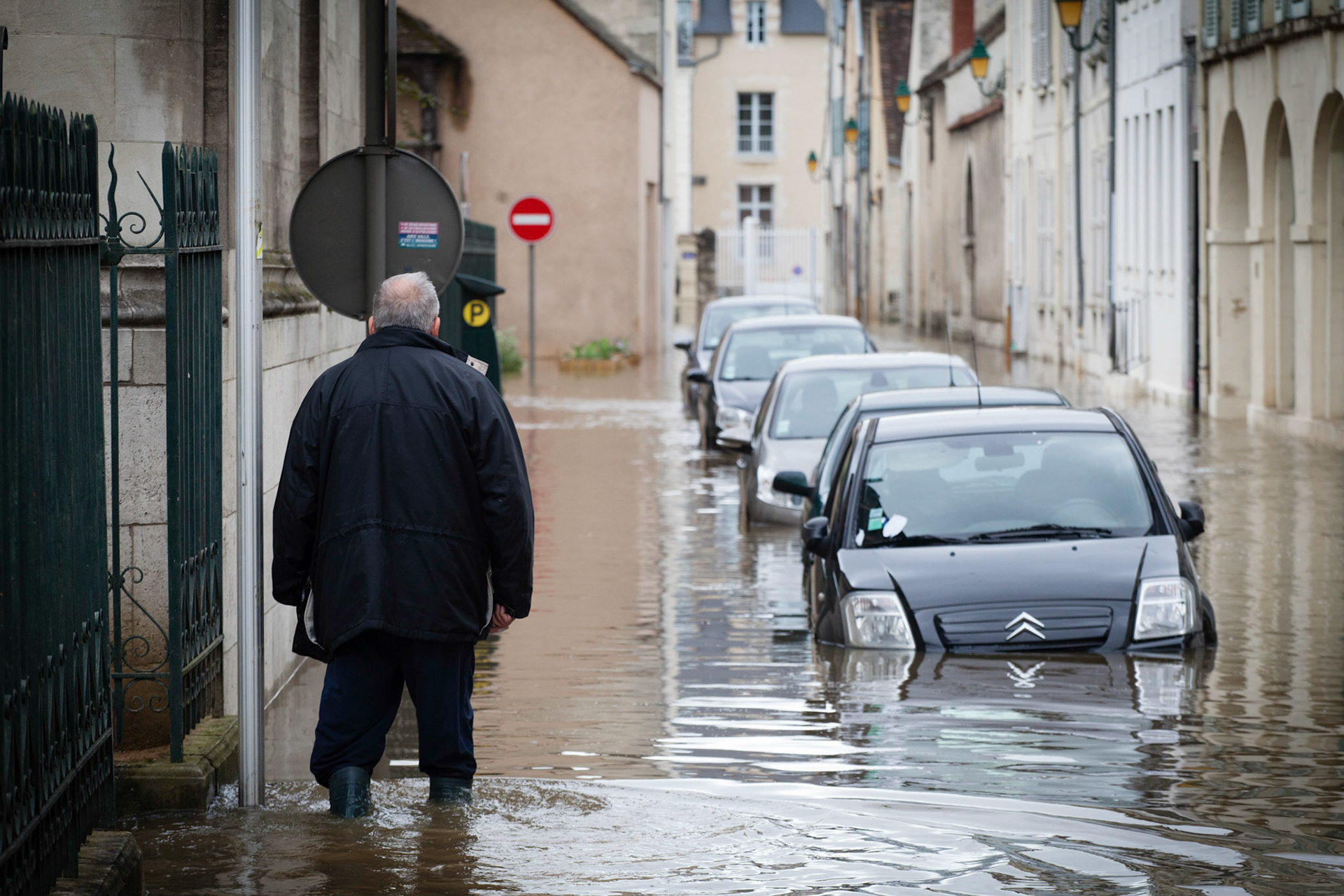 Inondations, suite à une crue du Loing, à Montargis. 01/06/2016
