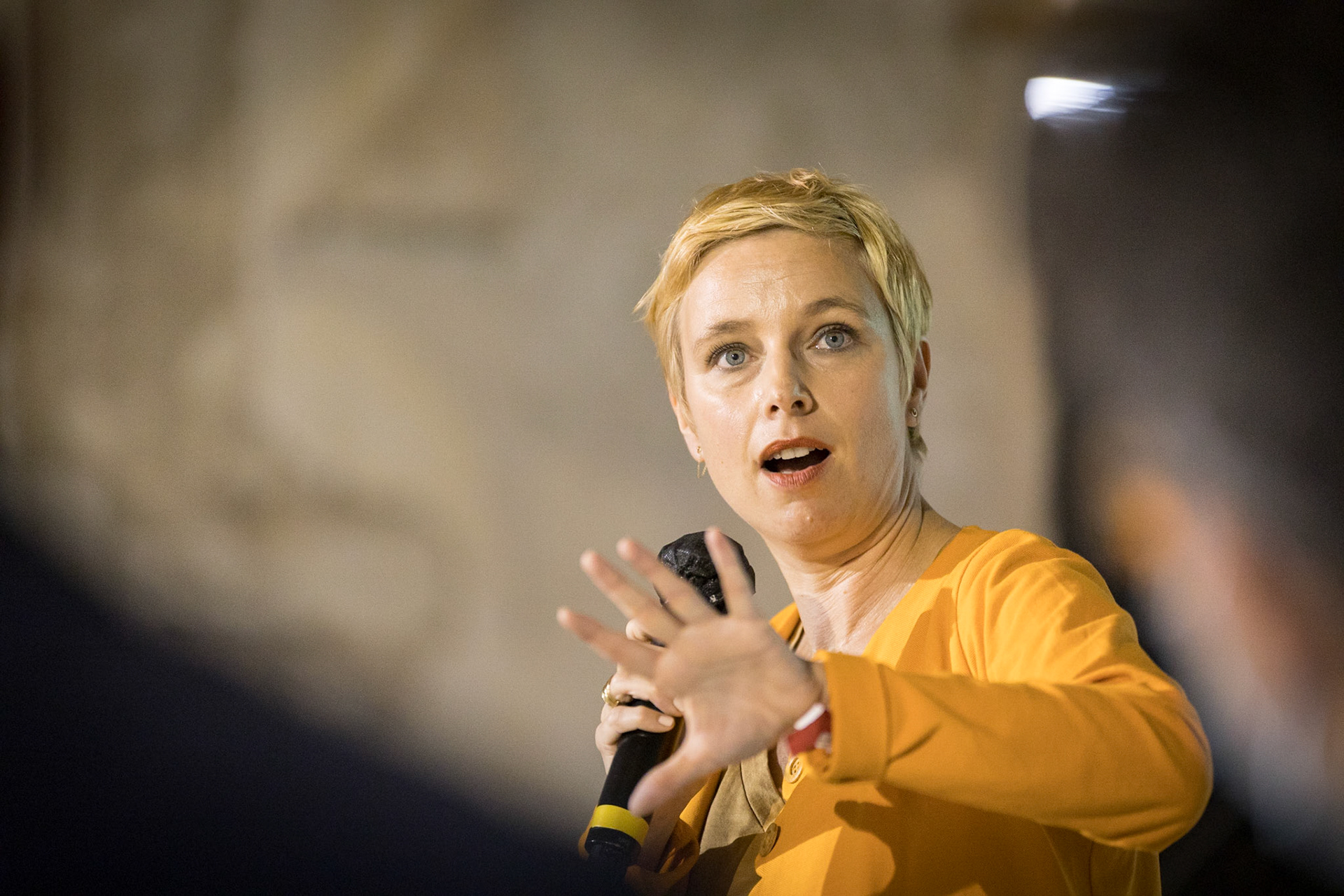 Clémentine Autain participe à une audition citoyenne pendant le festival des idées à la Charité sur Loire, le 10 juillet 2021. Clémentine Autain est députée du parti France Insoumise.La Charité-sur-Loire, FRANCE - 10/07/2021