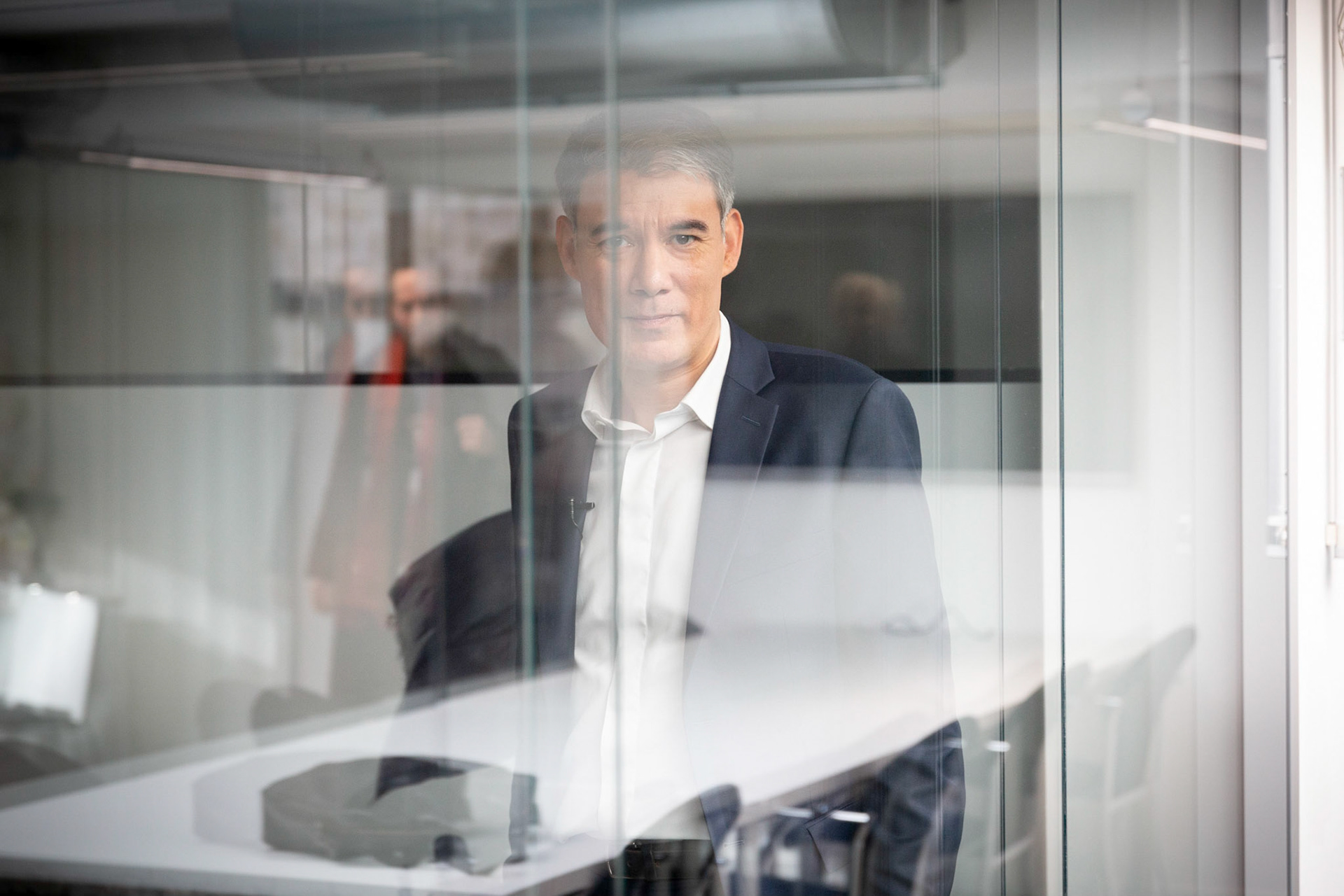 Olivier Faure (premier secrétaire du PS) dans son bureau du Parti Socialiste, lors des vœux à la presse à Ivry sur Seine. Ivry-sur-Seine, FRANCE - 18/01/2019