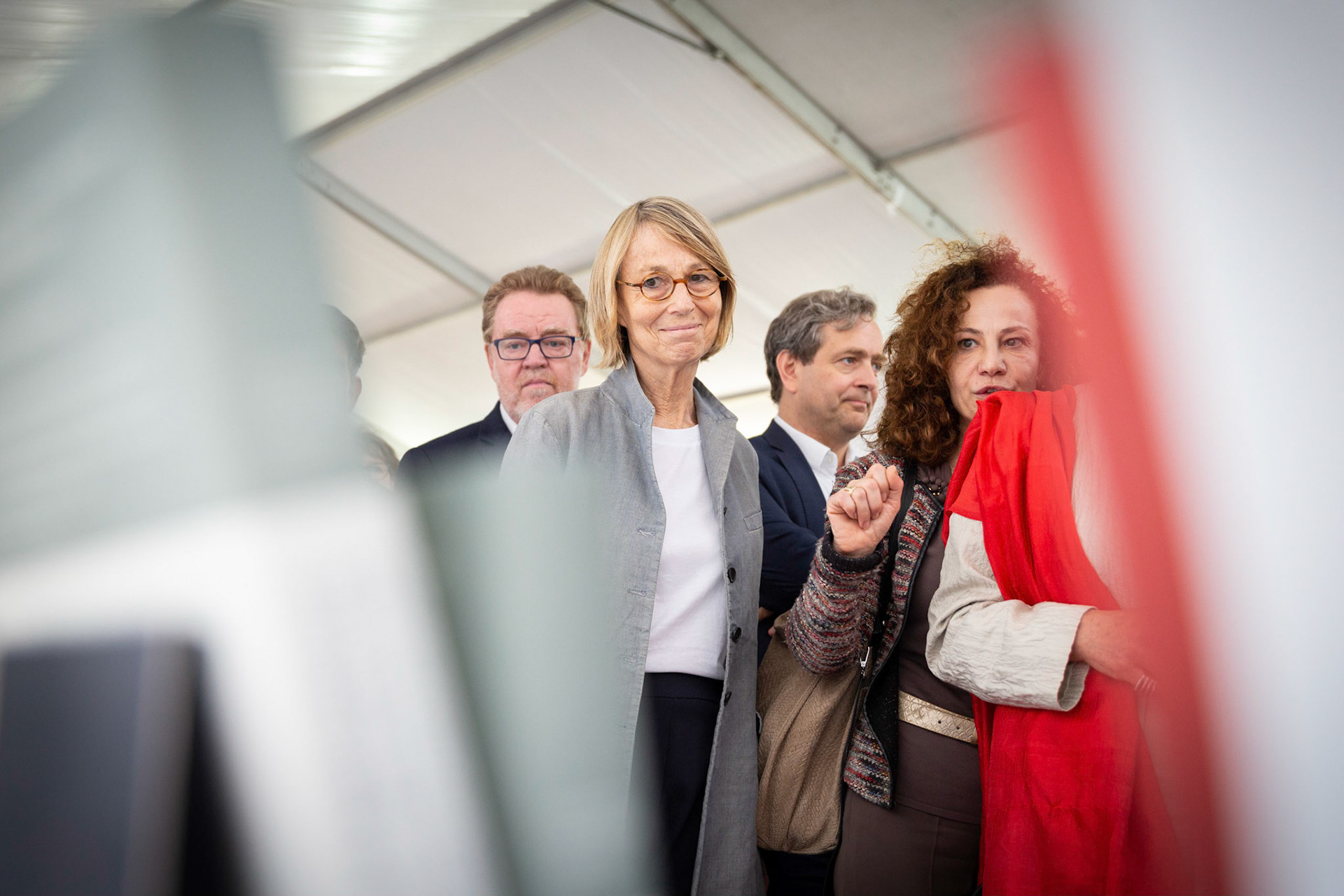 Françoise Nyssen (ministre de la culture)  inaugure le festival d'histoire de l'art au château de Fontainebleau. Fontainebleau, FRANCE - 01/06/2018