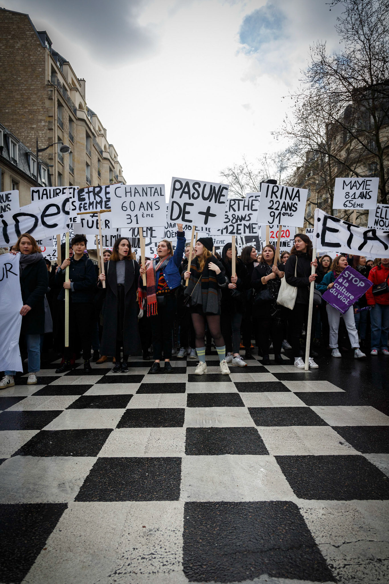 Marche féministe, lors de la Journée internationale des droits des femmes, à Paris, le 08/03/2020.Paris, FRANCE - 08/03/2020