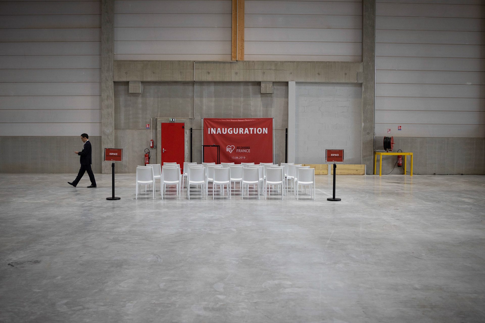 Inauguration de l'usine japonaise, Iris Ohyama à Lieusaint. Lieusaint, FRANCE - 13/06/2019