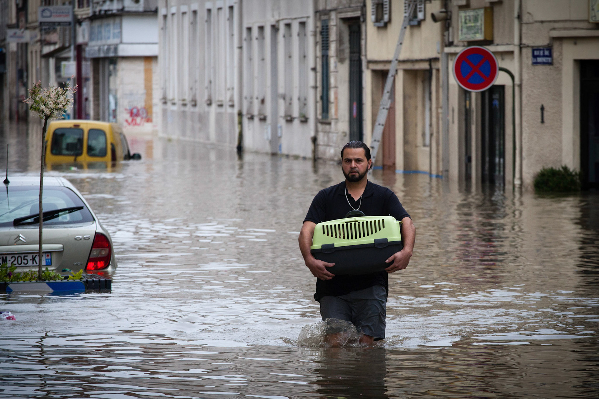 Inondations, suite à une crue du Loing, à Nemours. 01/06/2016