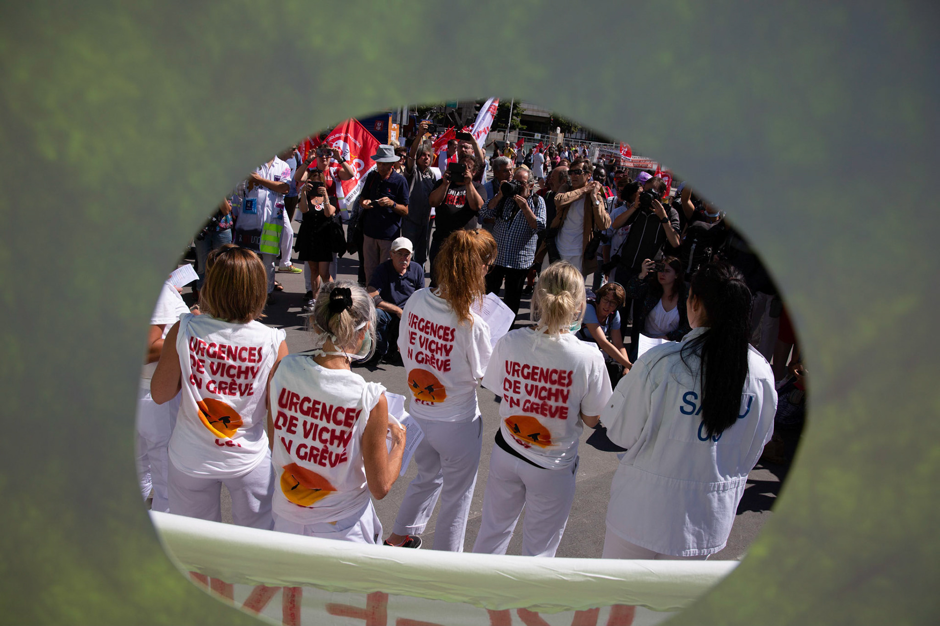 Manifestation du personnel des urgences des hôpitaux, à Paris. Paris, FRANCE - 02/07/2019