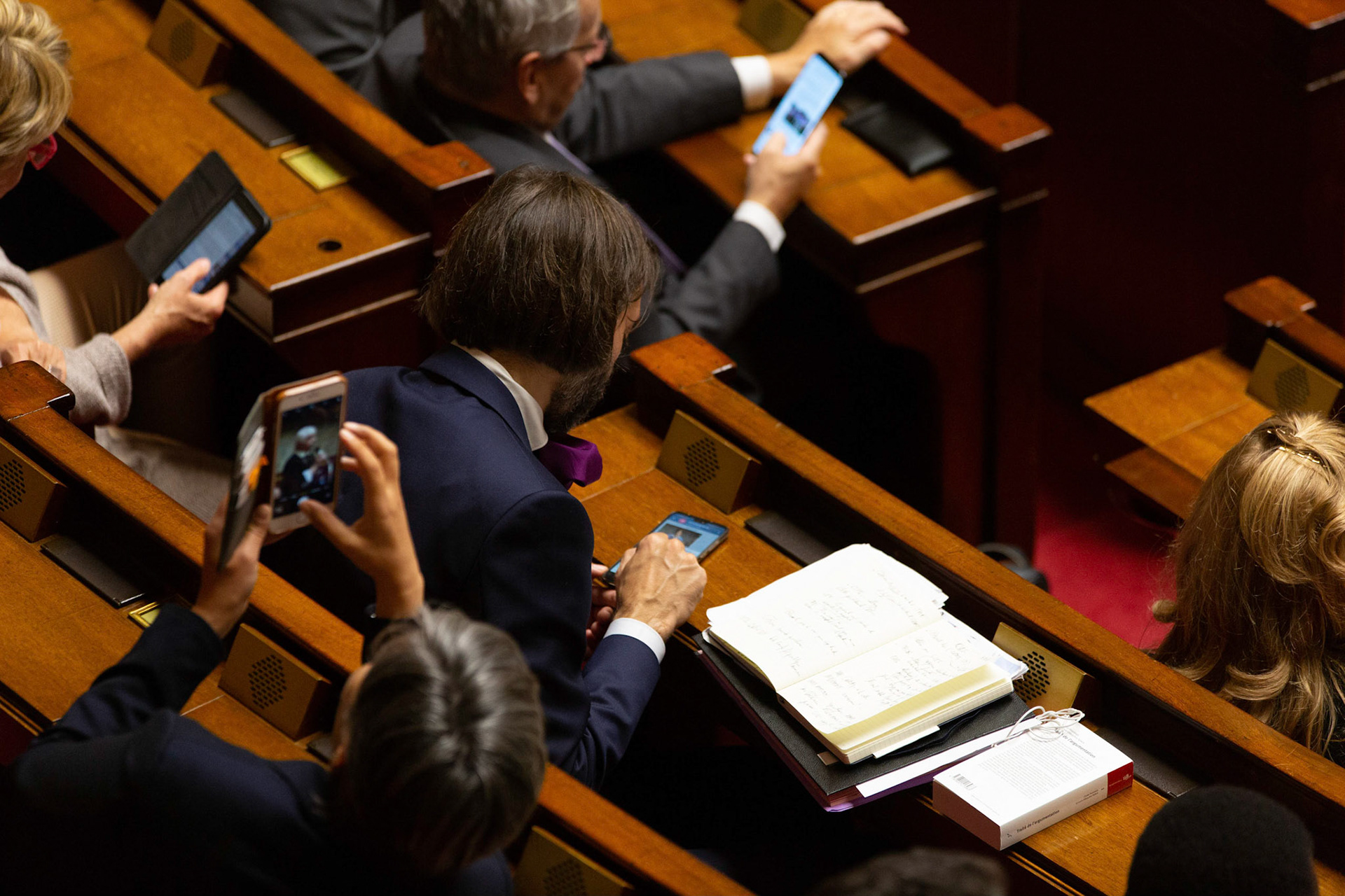Cédric Villani pendant une séance des questions au gouvernement, à l'assemblée nationale. Paris, FRANCE - 09/10/2018