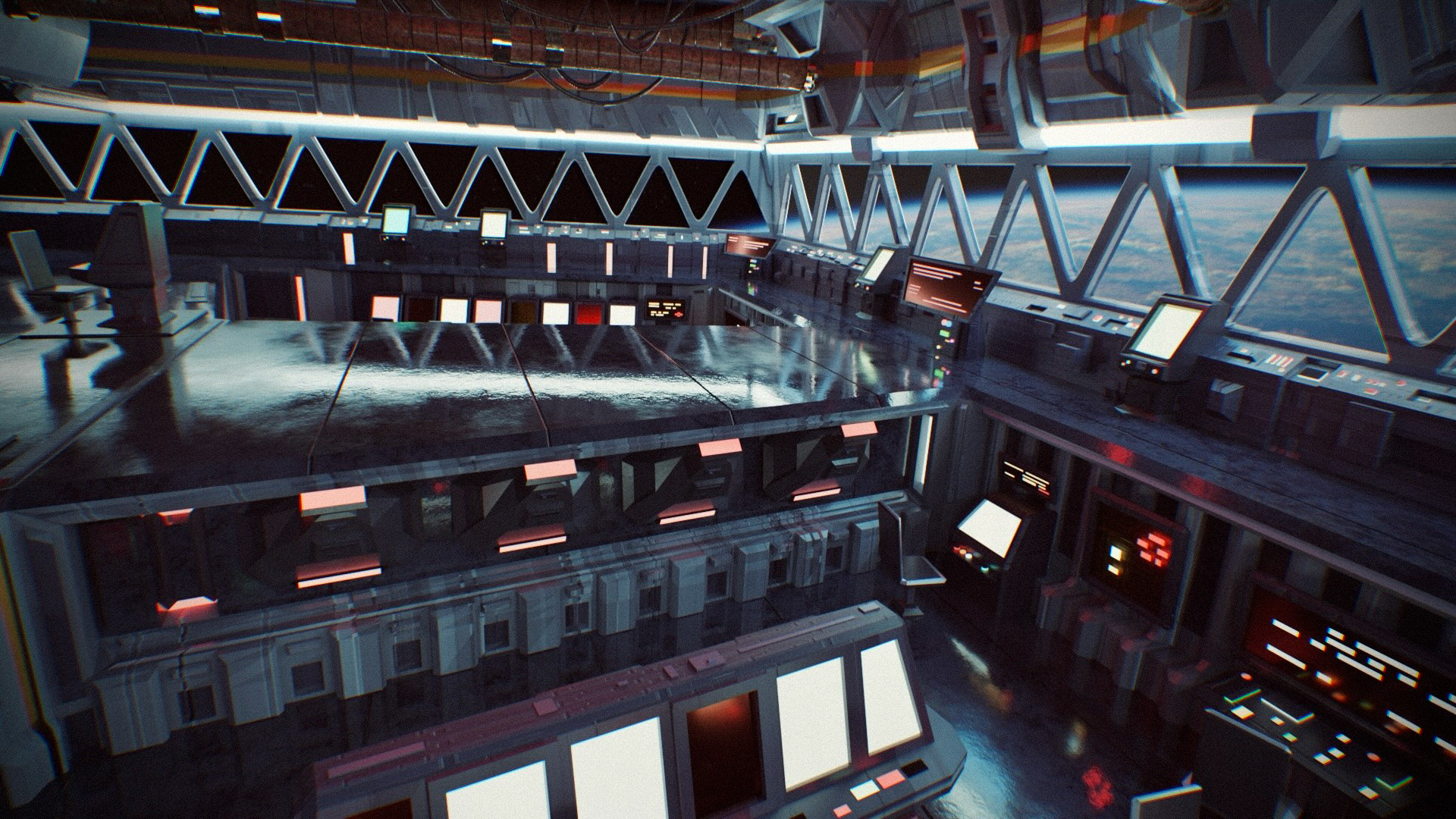 Space Station CG Set Design – Render 2