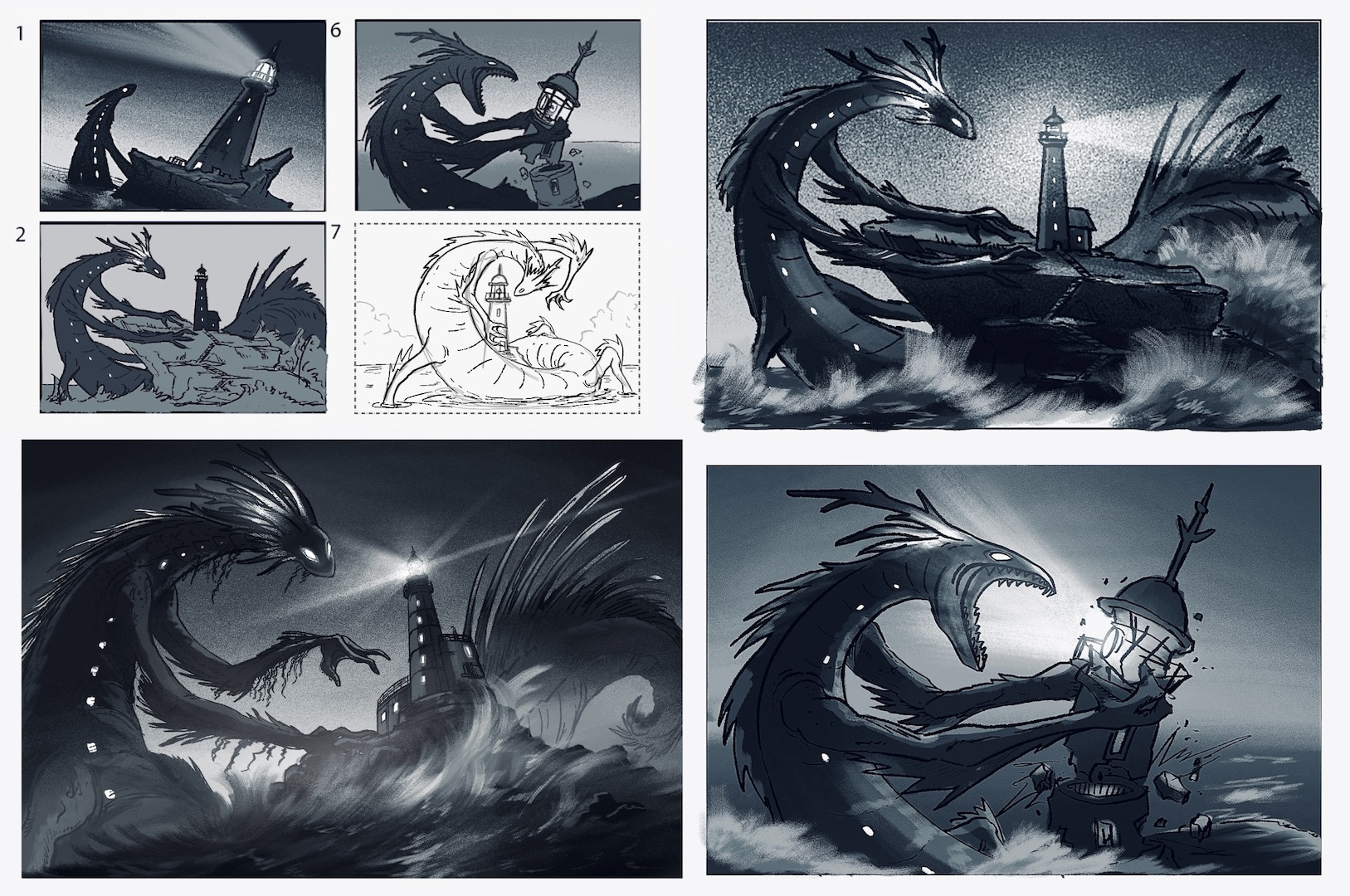 "The Fog Horn" – Concept Sketches