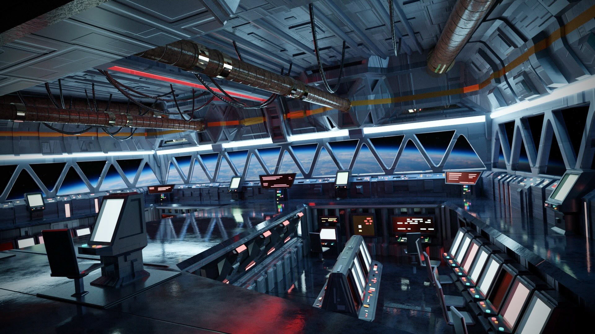 Spaceship CG Set Design – Blender Cycles Render