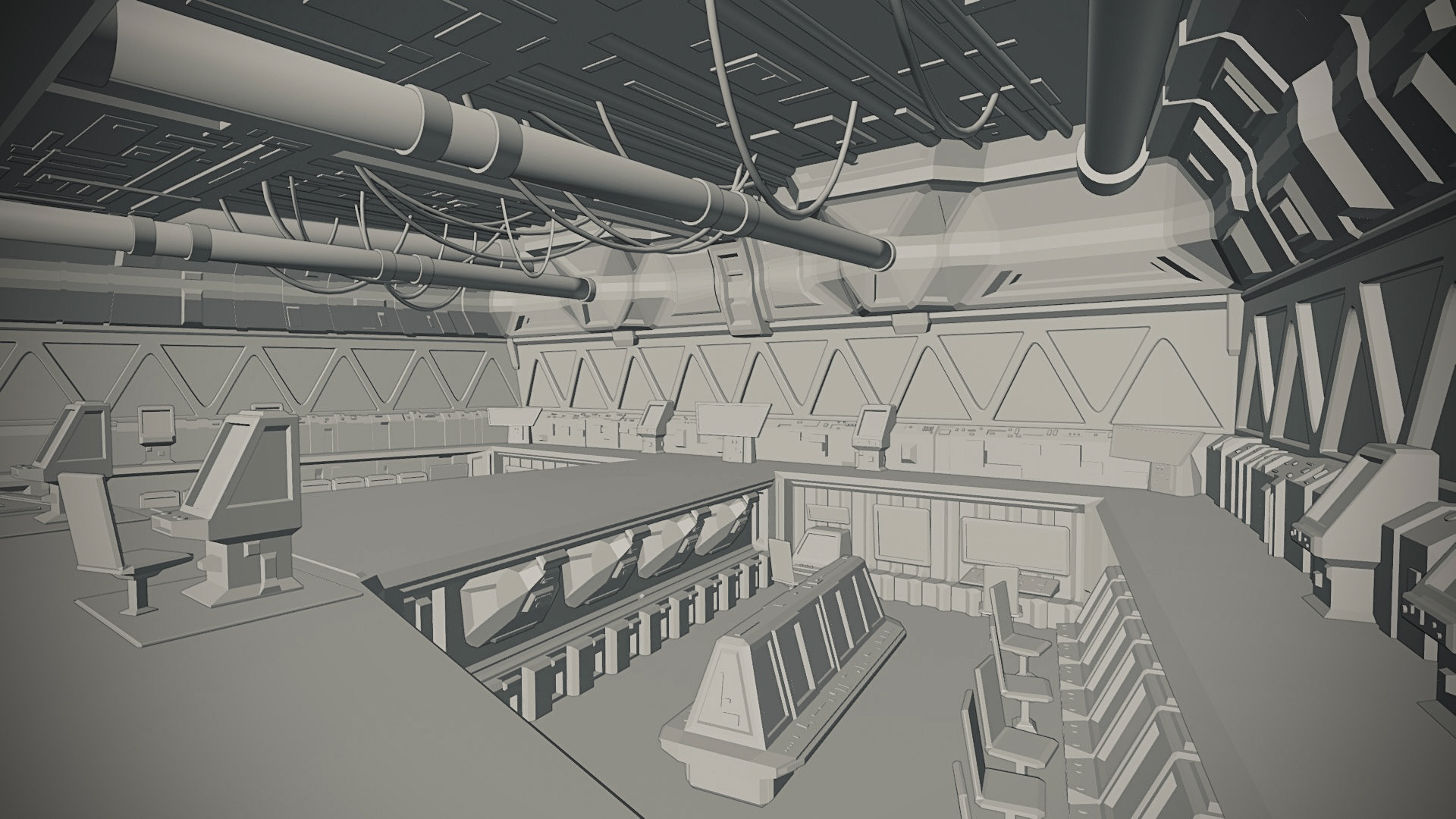 Spaceship Interior Mesh – Angle 1