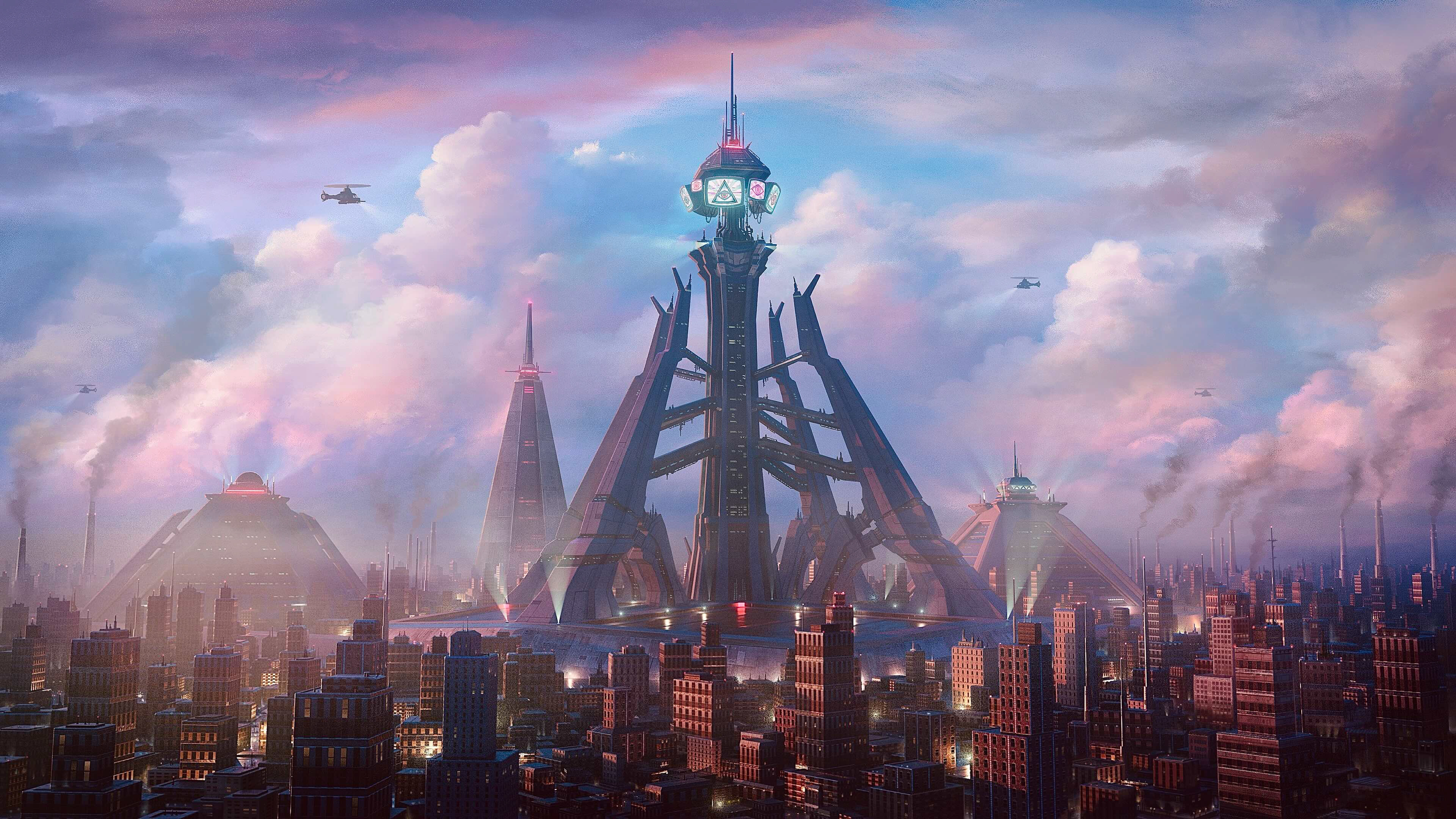 Final Matte Painting: 3D Blender Environment with Digitally Painted VFX