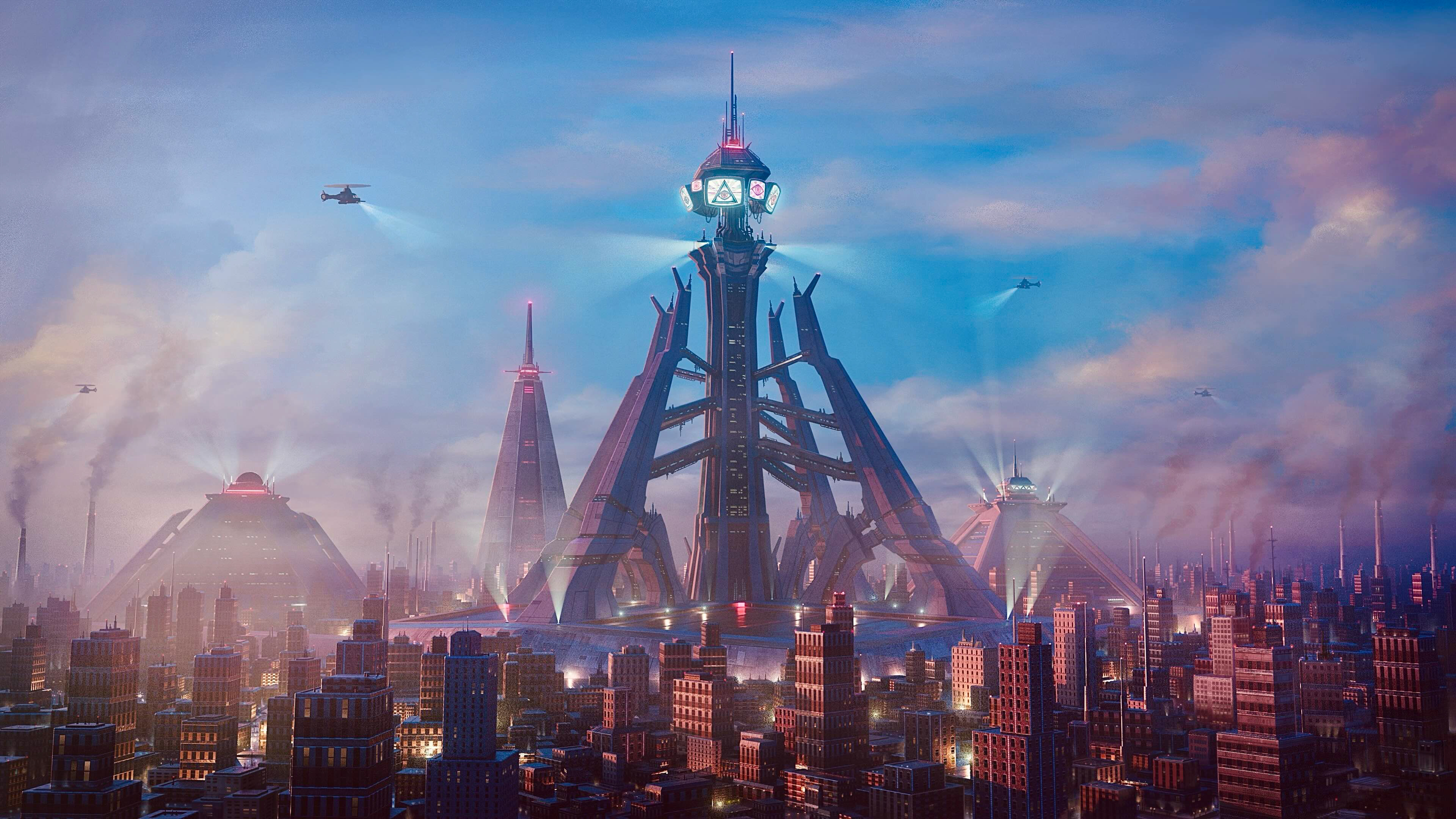 "1984" Iteration #2 – Digital Paintover of 3D Blender Environment