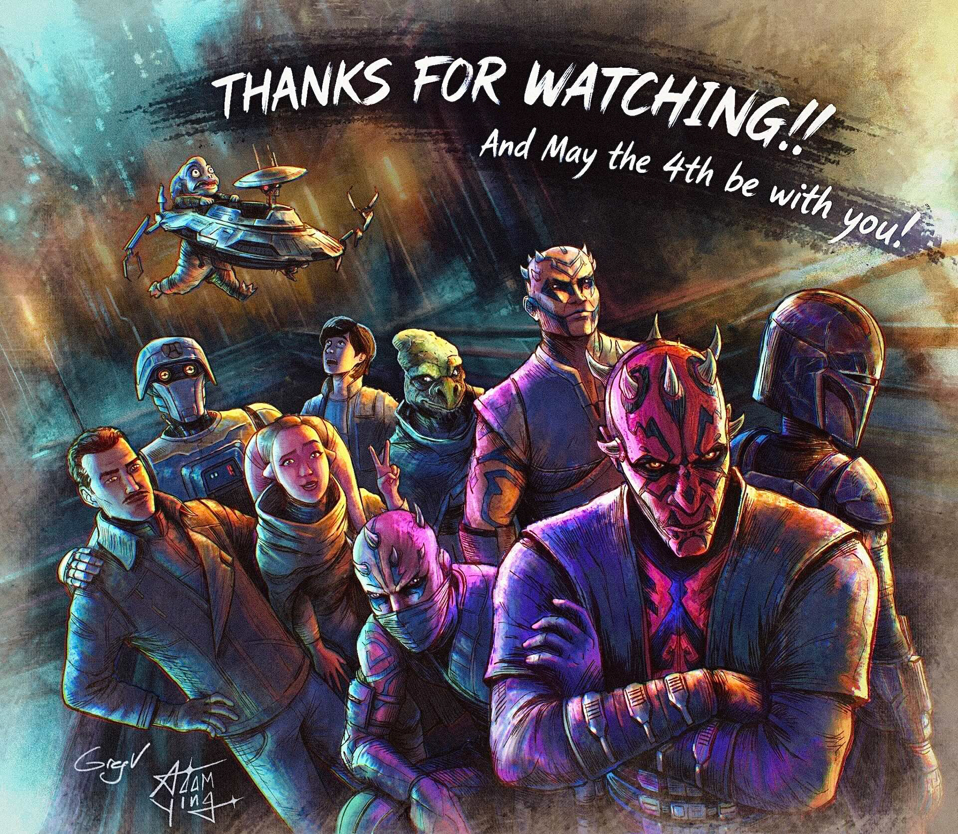 Season 1 Finale Artwork (Character line art by Senior Animator Gregory Verreault)