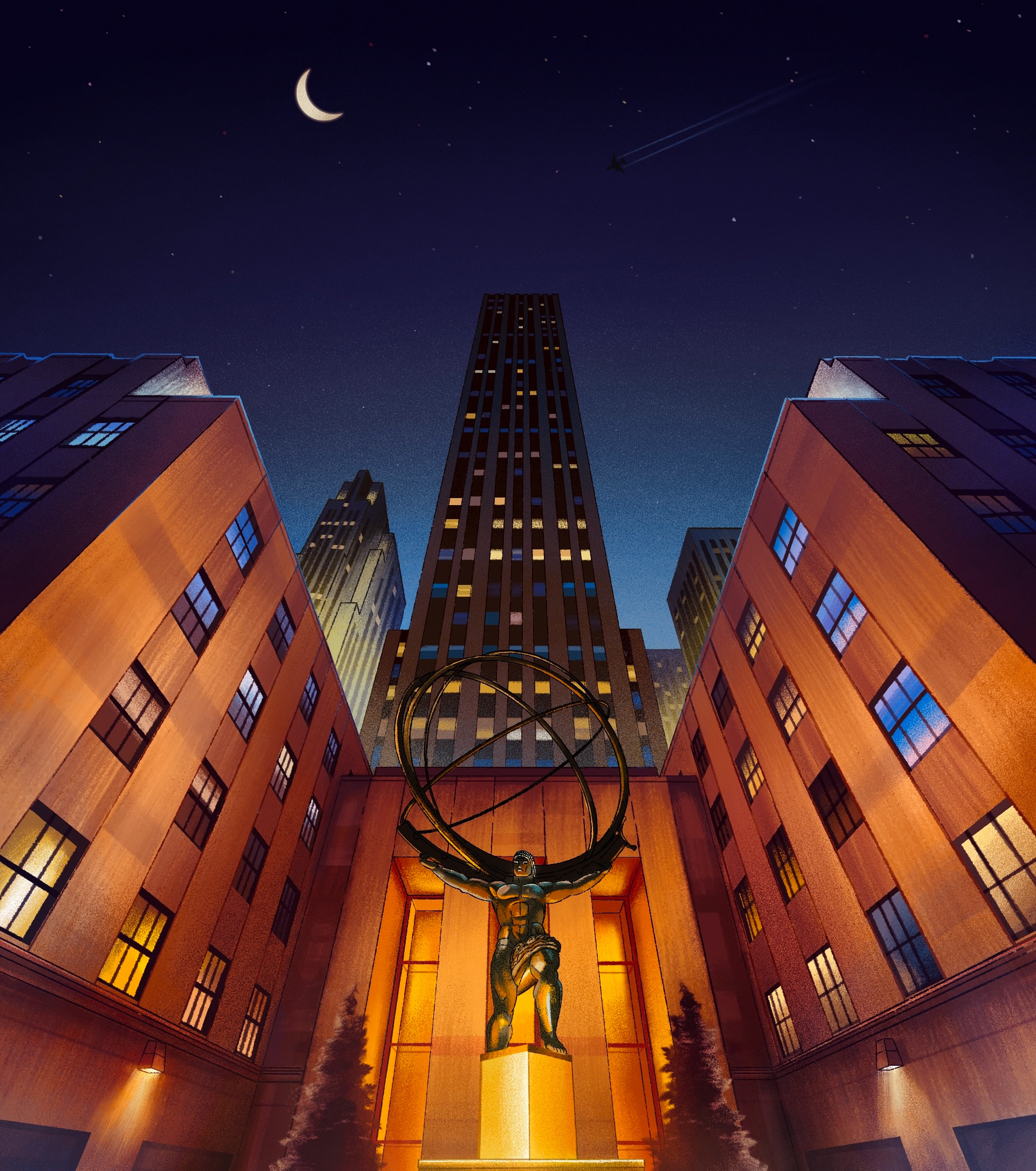 "Atlas Statue" – Digital Painting